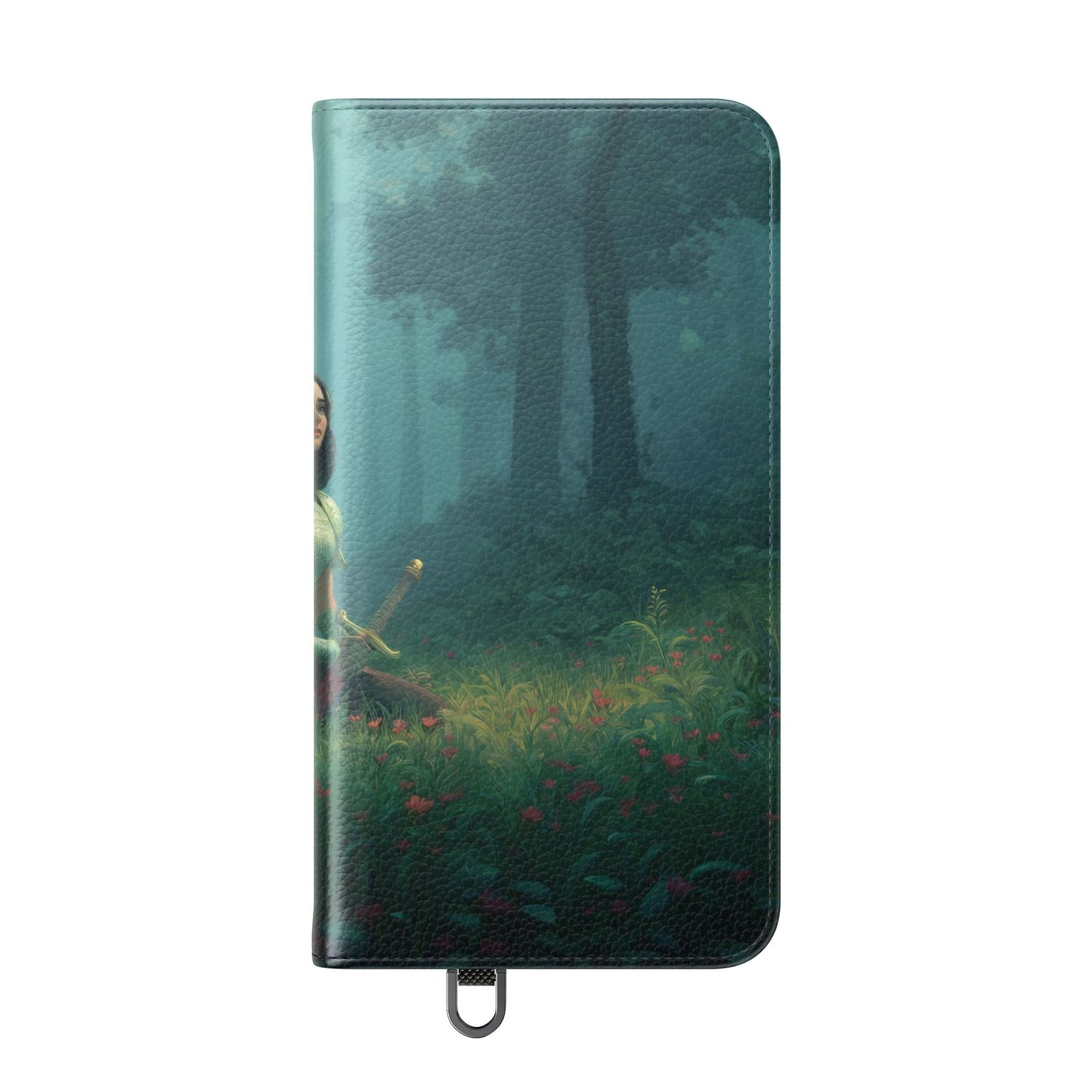 Woodland Sentinel Flip Cases – Green Knight in Misty Grove