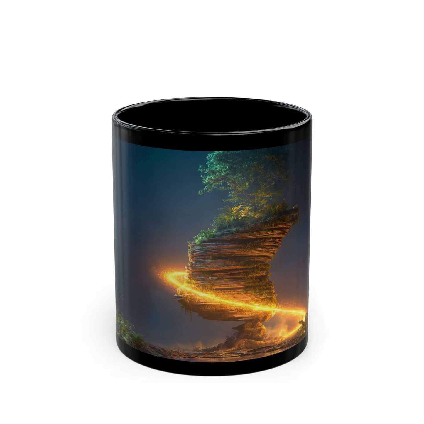 Floating Island Tree Mug – Luminous Twilight Portal