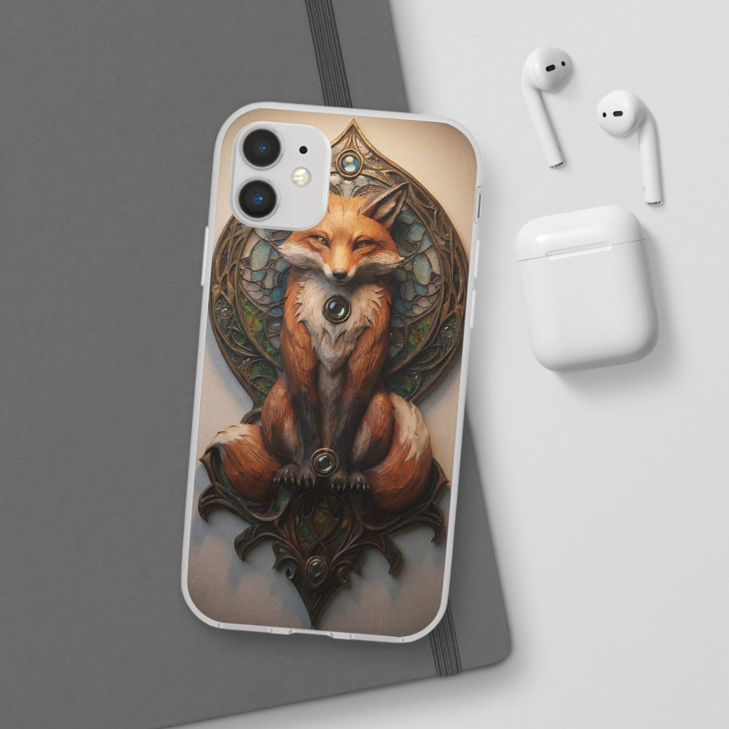 Fox Sentinel Flexi Cases – Amber Glow Through Stained Glass