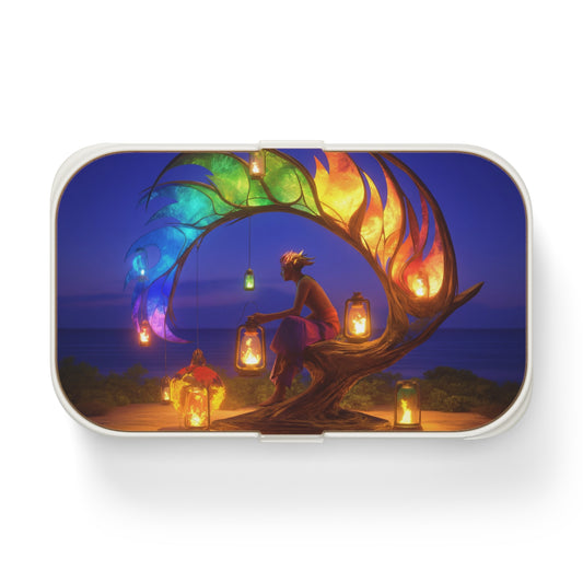Luminous Phoenix Arch Bento Lunch Box – Sunset Sanctuary for the Soul