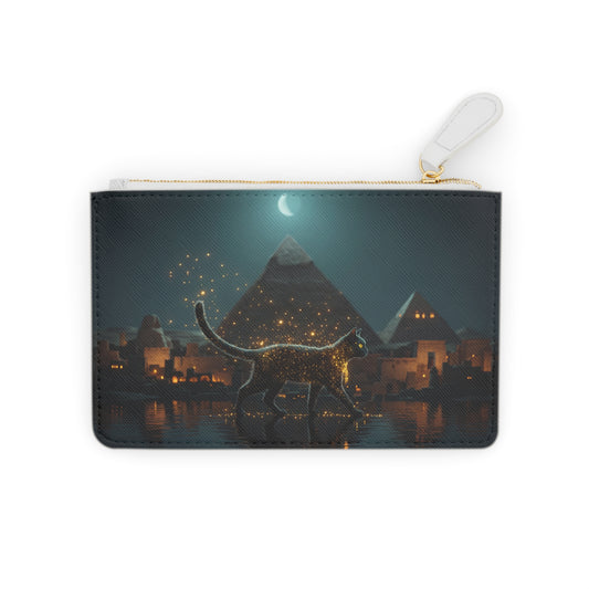 Starlit Cat Mini Clutch Bag – Ancient Nile Dreamscape