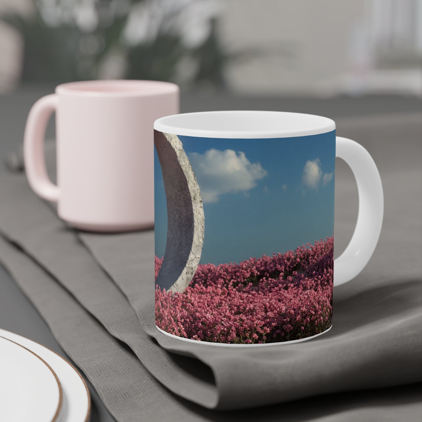 Stone Ring in Pink Bloom Ceramic Mugs (11oz\15oz\20oz) – Gateway to Quiet Wonder