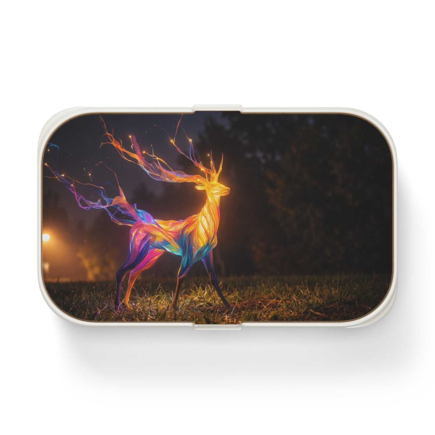 Prism Deer Bento Lunch Box – Twilight Rainbow Guardian