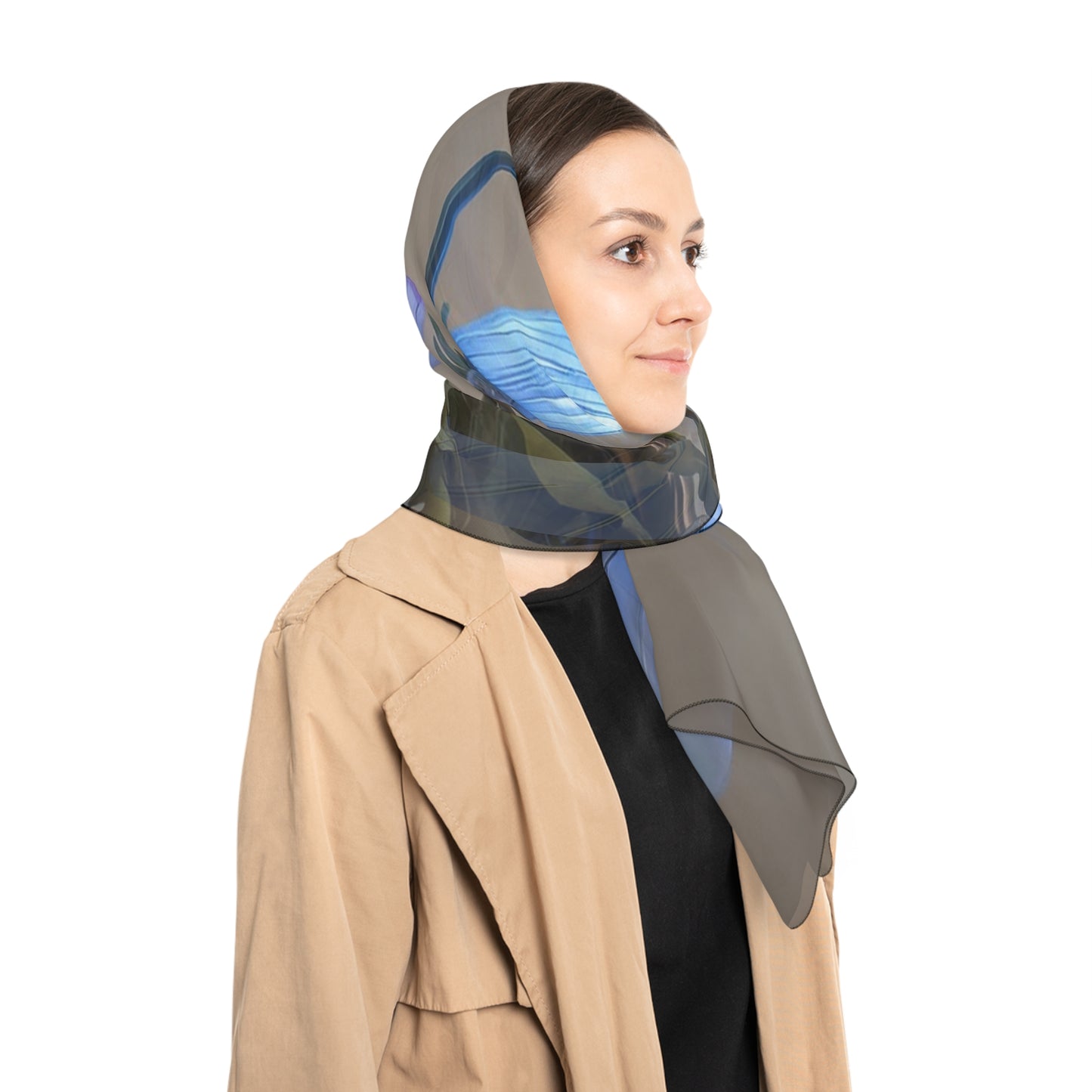 Steampunk Fish with Glowing Scales Poly Scarf – Mechanical Bloom Dreamscape
