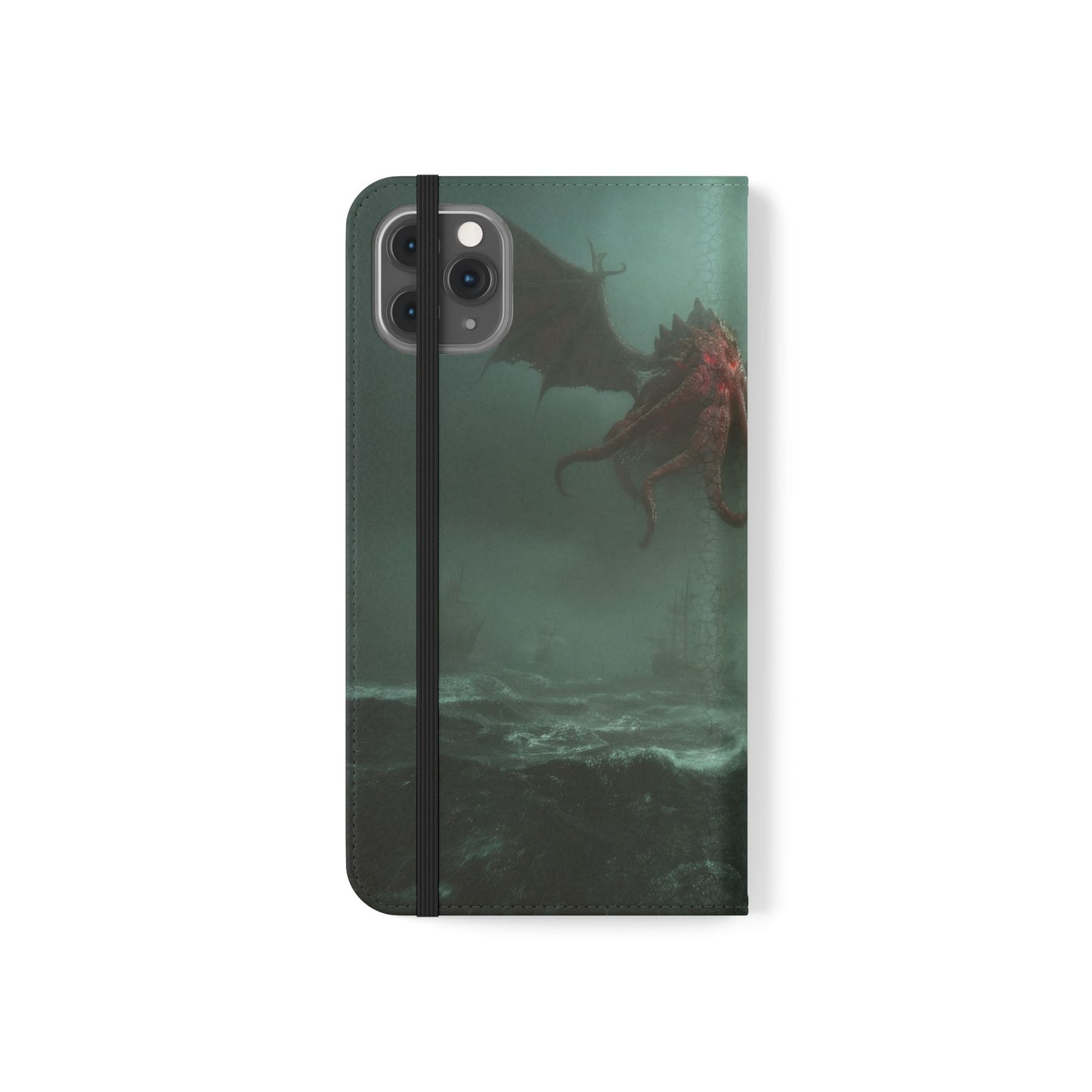 Leviathan Dragon Flip Cases – Crimson Sentinel at Sea