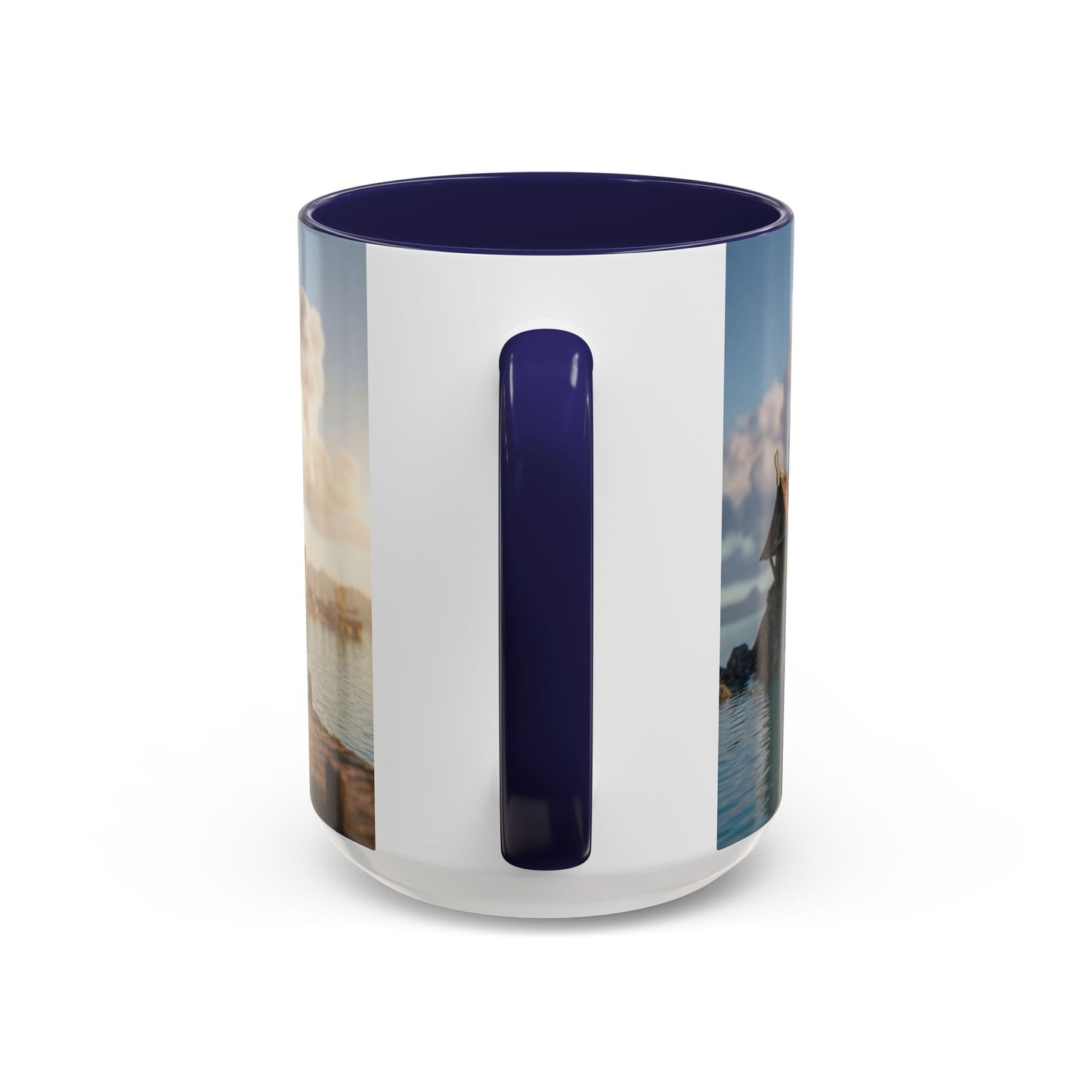 Harbor's Whisper Accent Coffee Mug (11, 15oz) – Sunset Village by the Sea