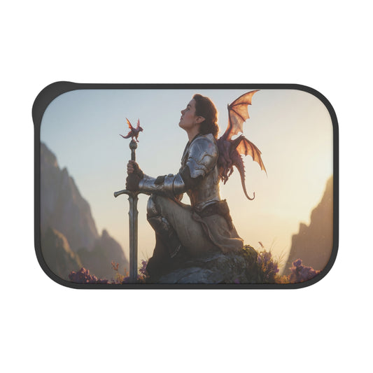 Dragon-Scale Warrior PLA Bento Box with Band and Utensils – Sunset Peak Sanctuary