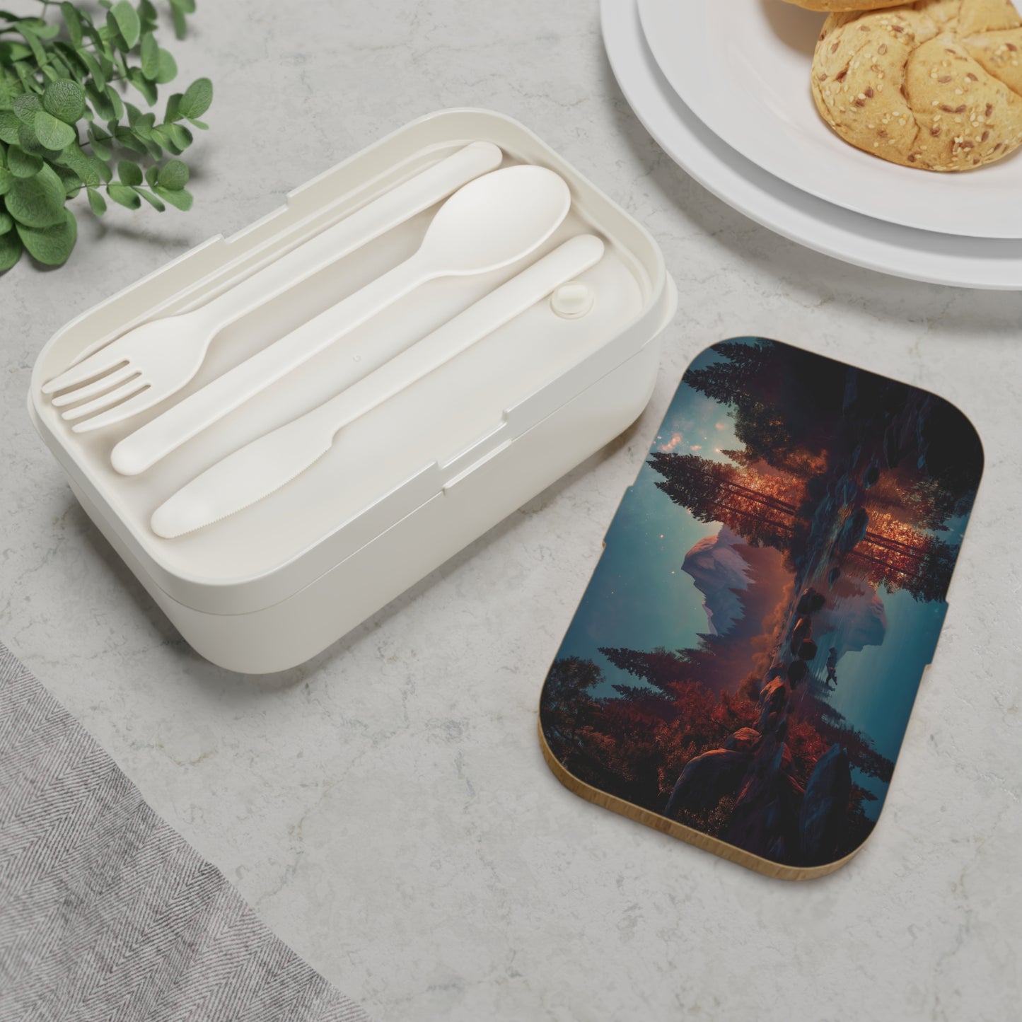 Starlit River Valley Bento Lunch Box – Mirror Reflections of Half Dome