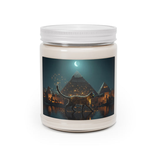 Starlit Guardian Cat Scented Soy Candles with White Lid, 9oz – Nile Nightwalk