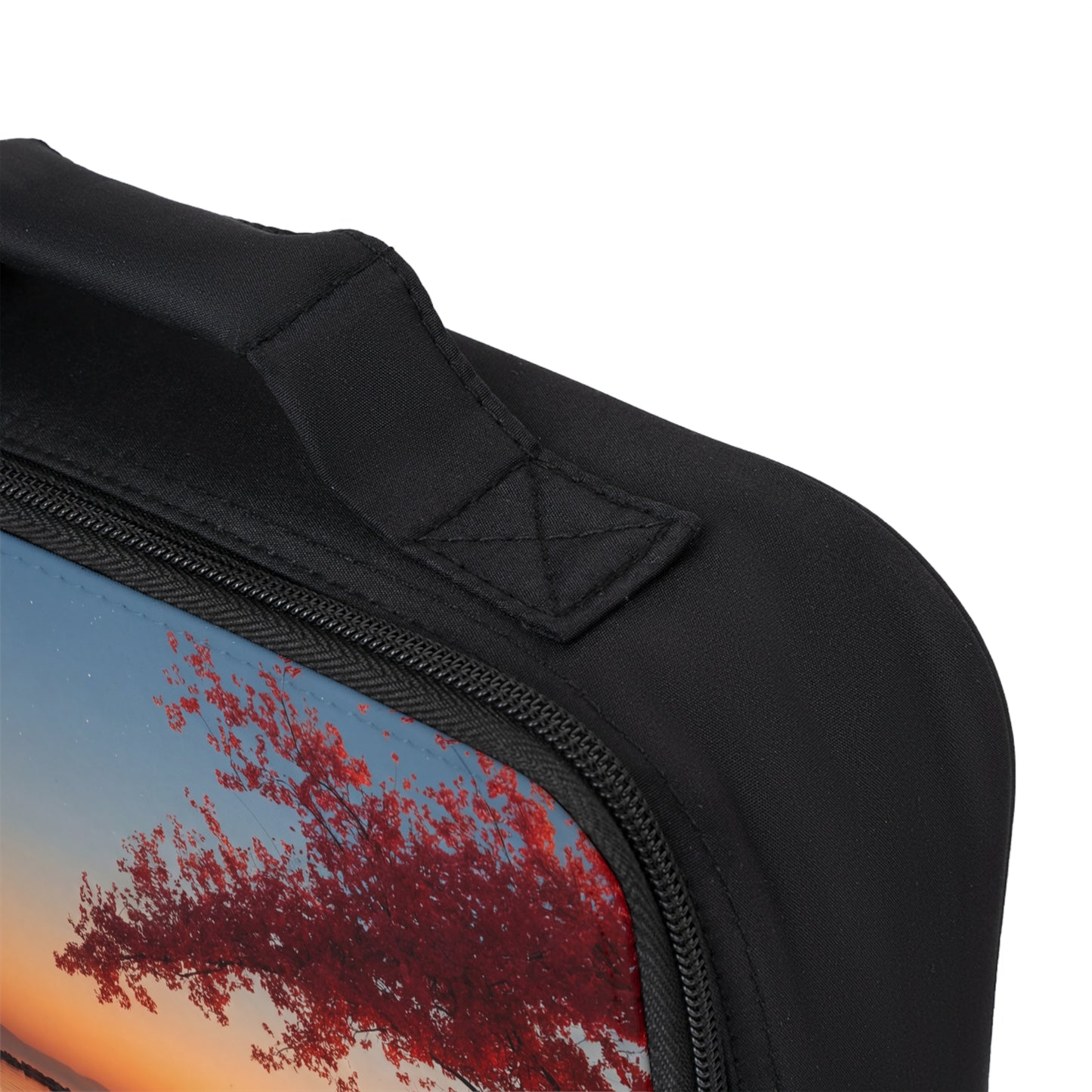 Cherry Blossom Sentinel Lunch Bag – Twilight Reflections by the Lake