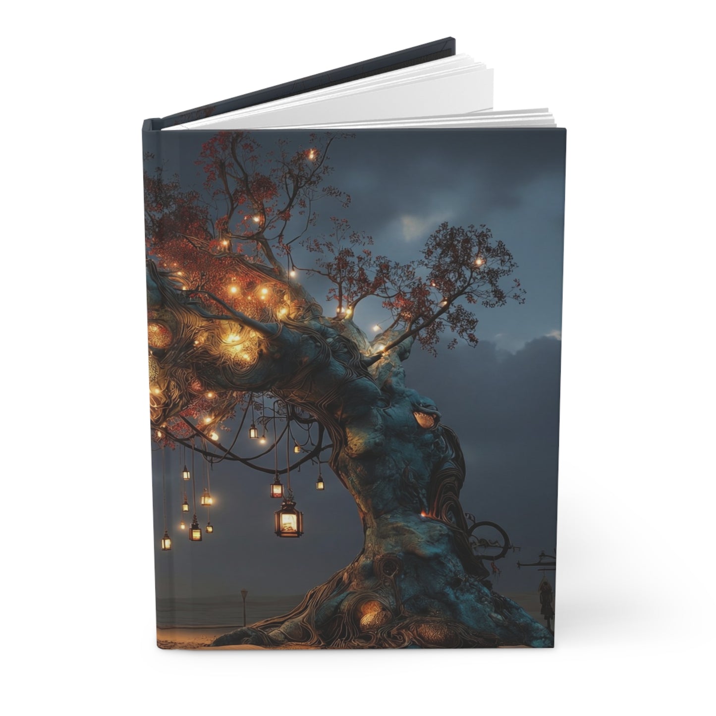 Luminous Wisp Tree Hardcover Journal Matte – Desert Night Sanctuary