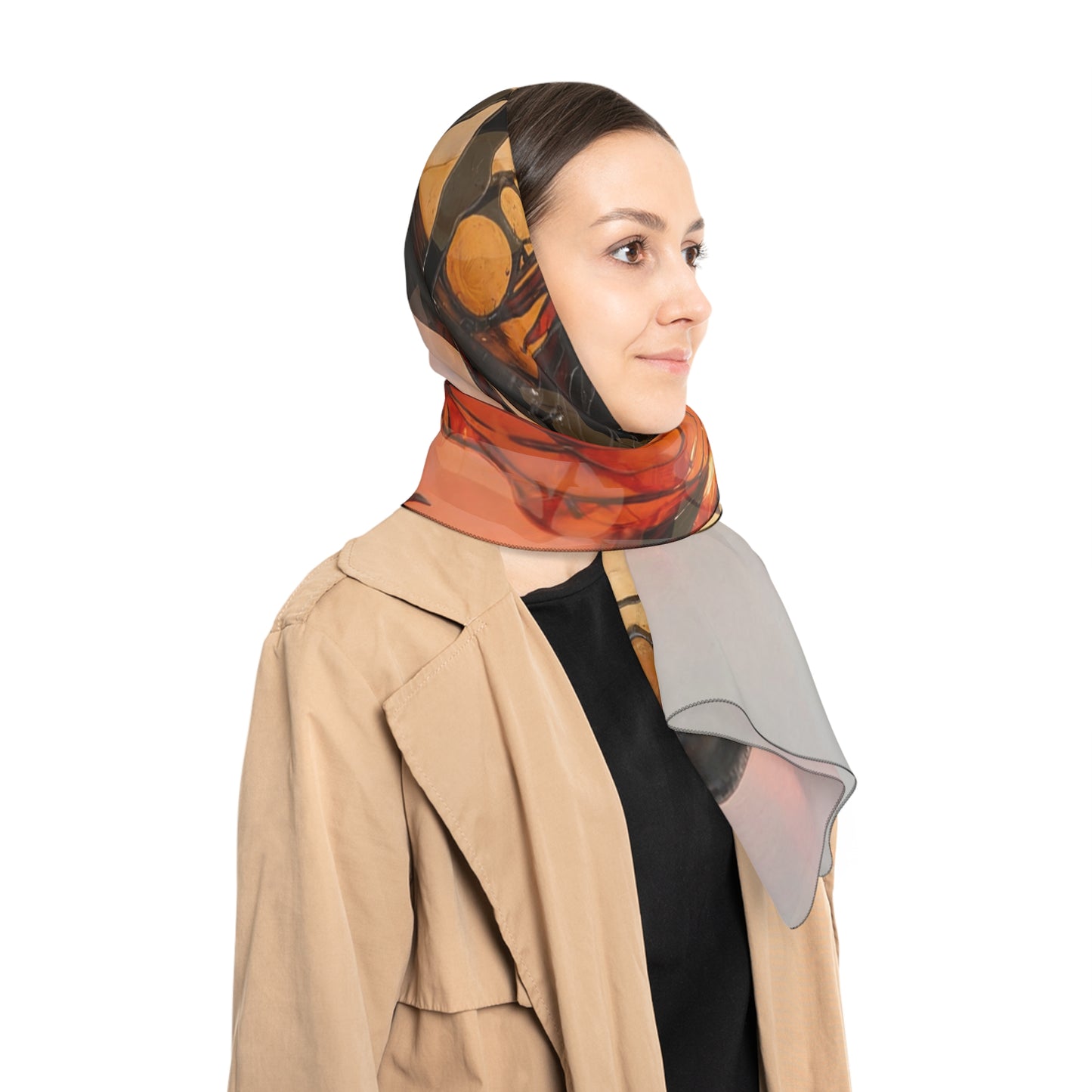 Phoenix Reborn Poly Scarf – Amber Flame Dreamscape