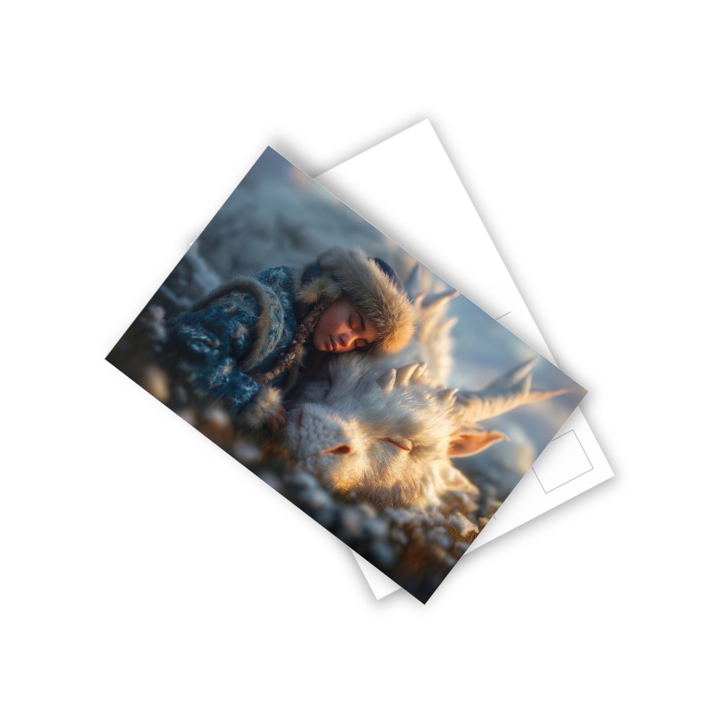 Dragon Rest Postcards (10pcs) – Furry Sentinel Nap Scene
