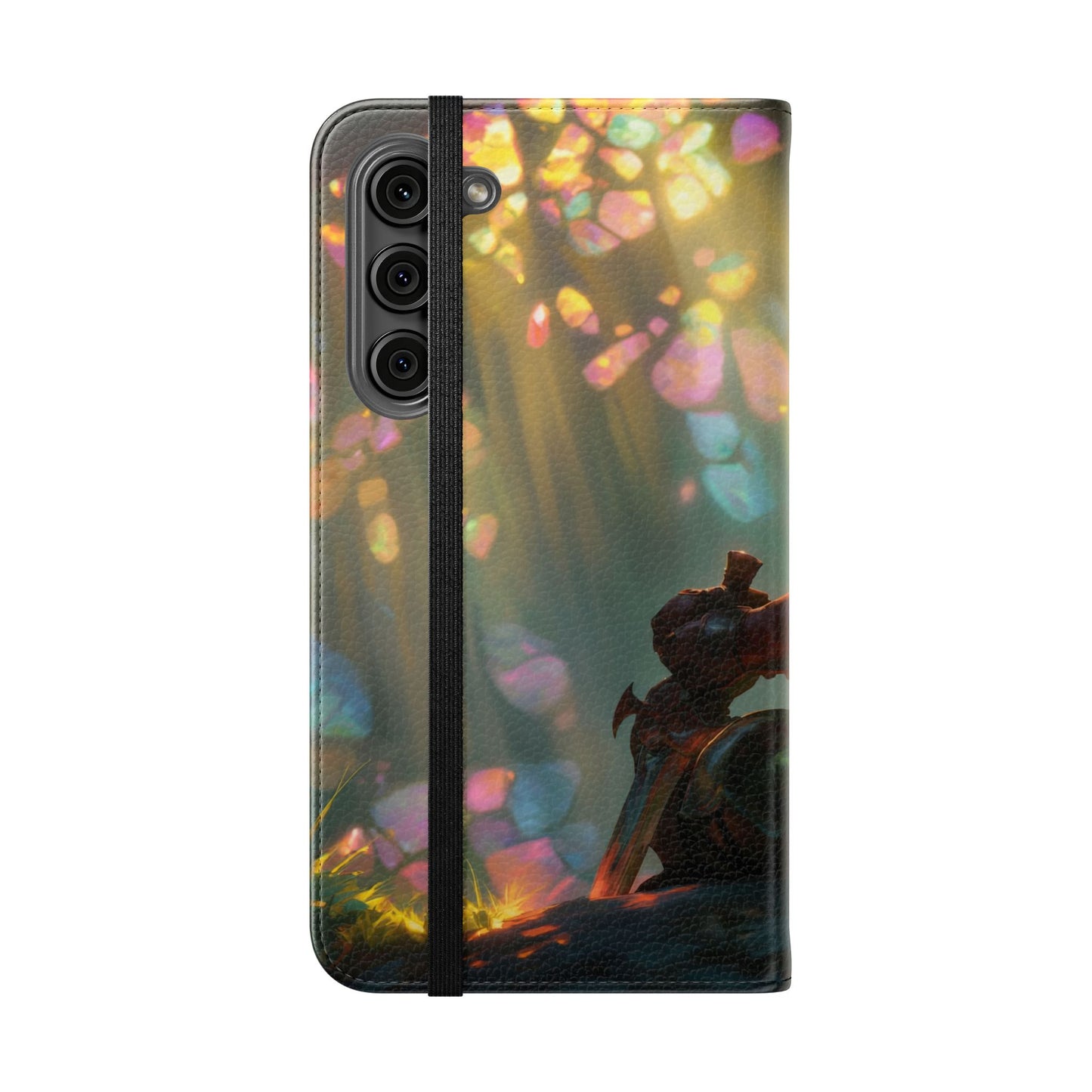 Crystal Grove Sentinel Flip Cases – Iridescent Forest Dawn Guardian