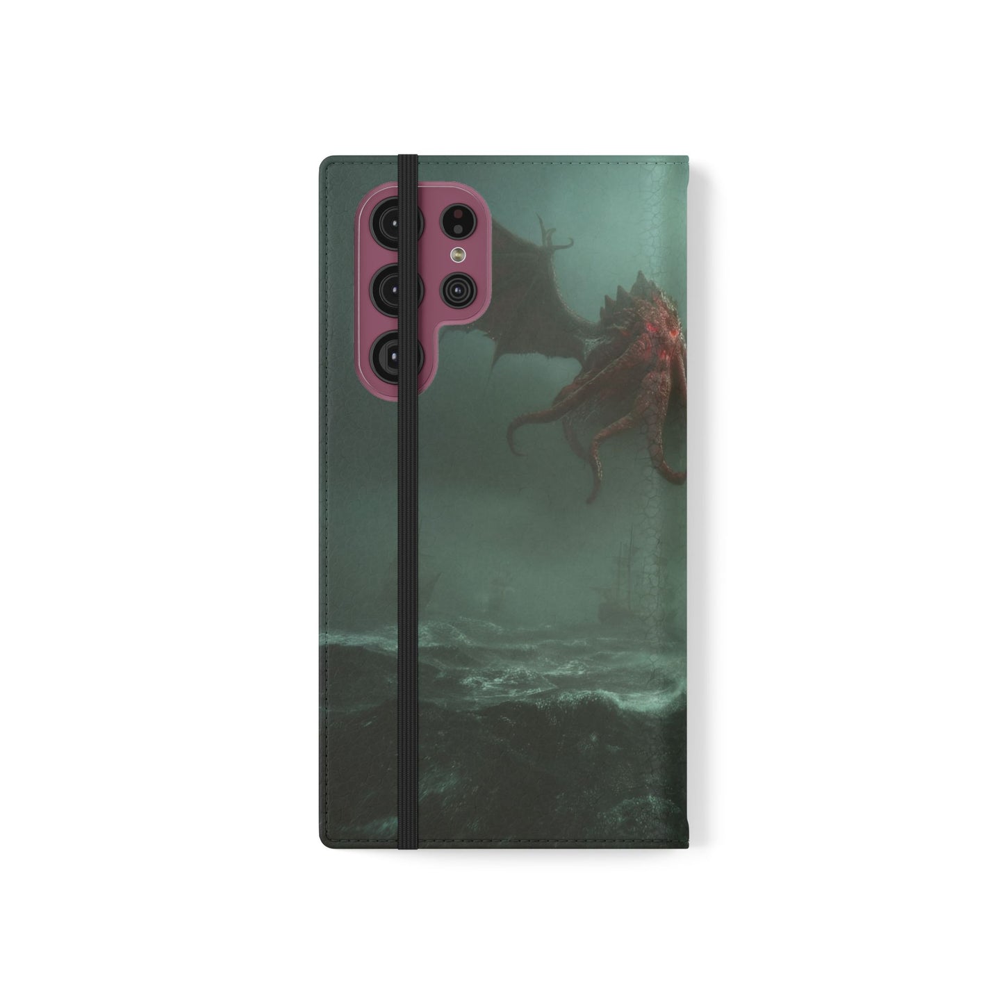 Leviathan Dragon Flip Cases – Crimson Sentinel at Sea