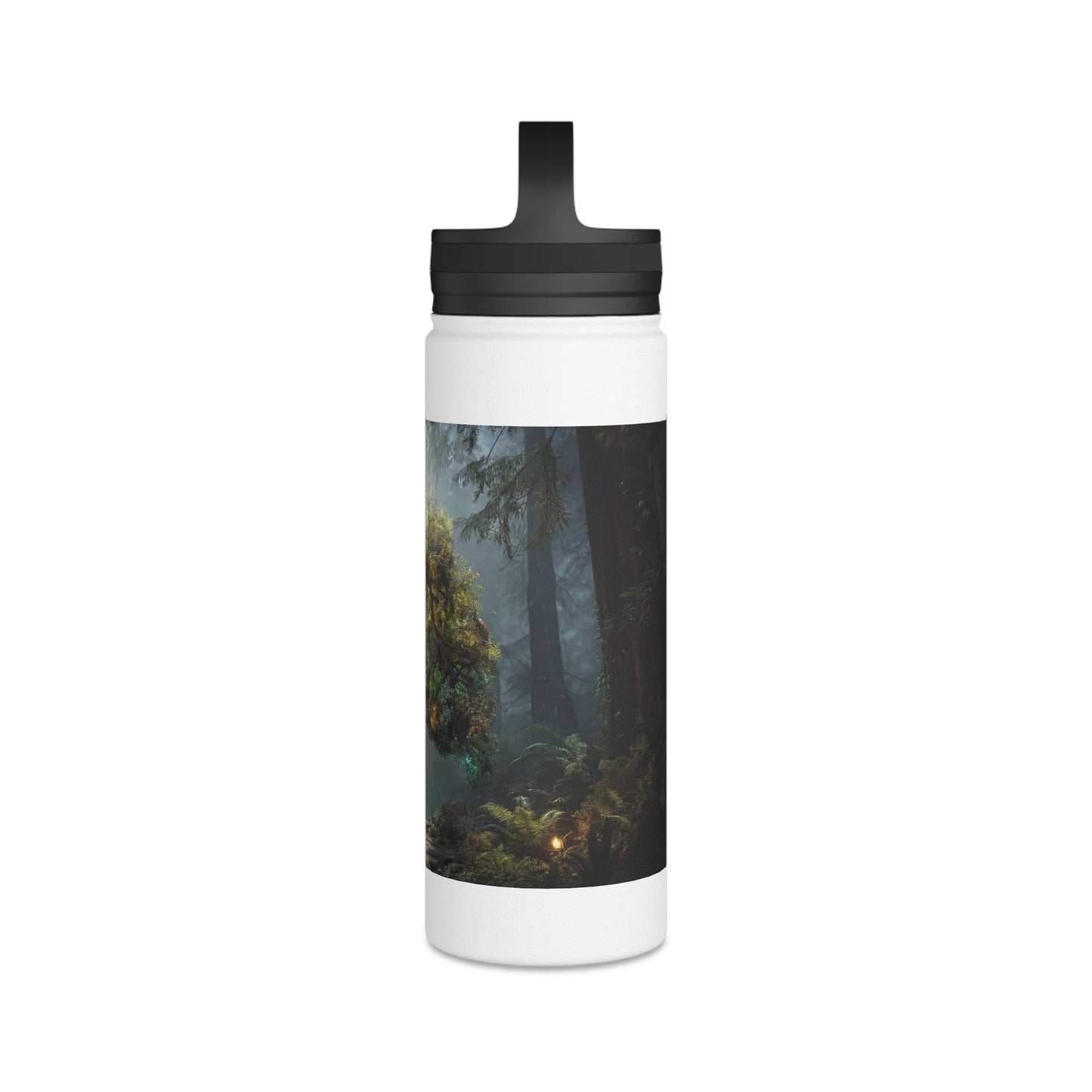 Lungs of the Forest Stainless Steel Water Bottle, Handle Lid – Breath of Ancient Canopy