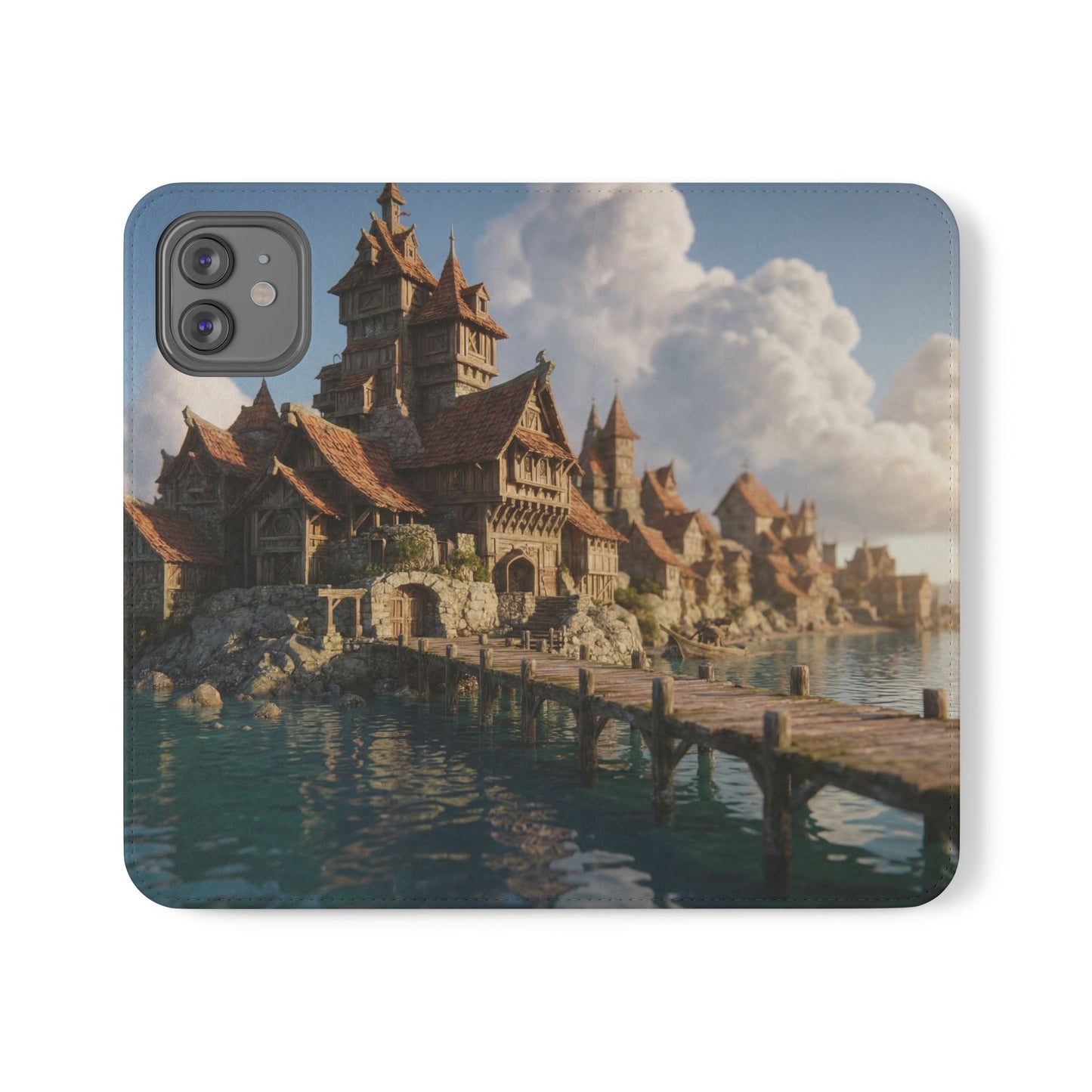 Cobblestone Harbor Flip Cases – Timber Town Seaside Walkway