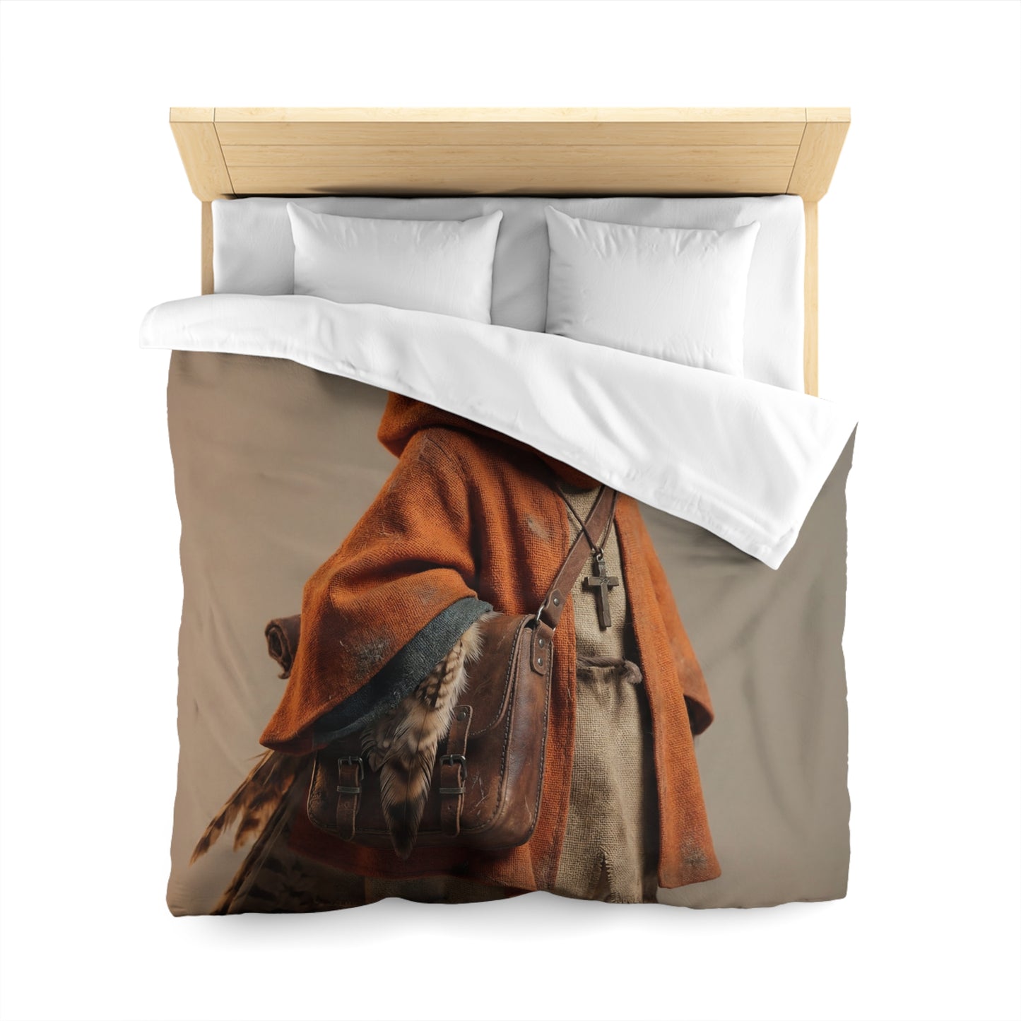 Owl Sage Microfiber Duvet Cover – Warm Ember Wisdom