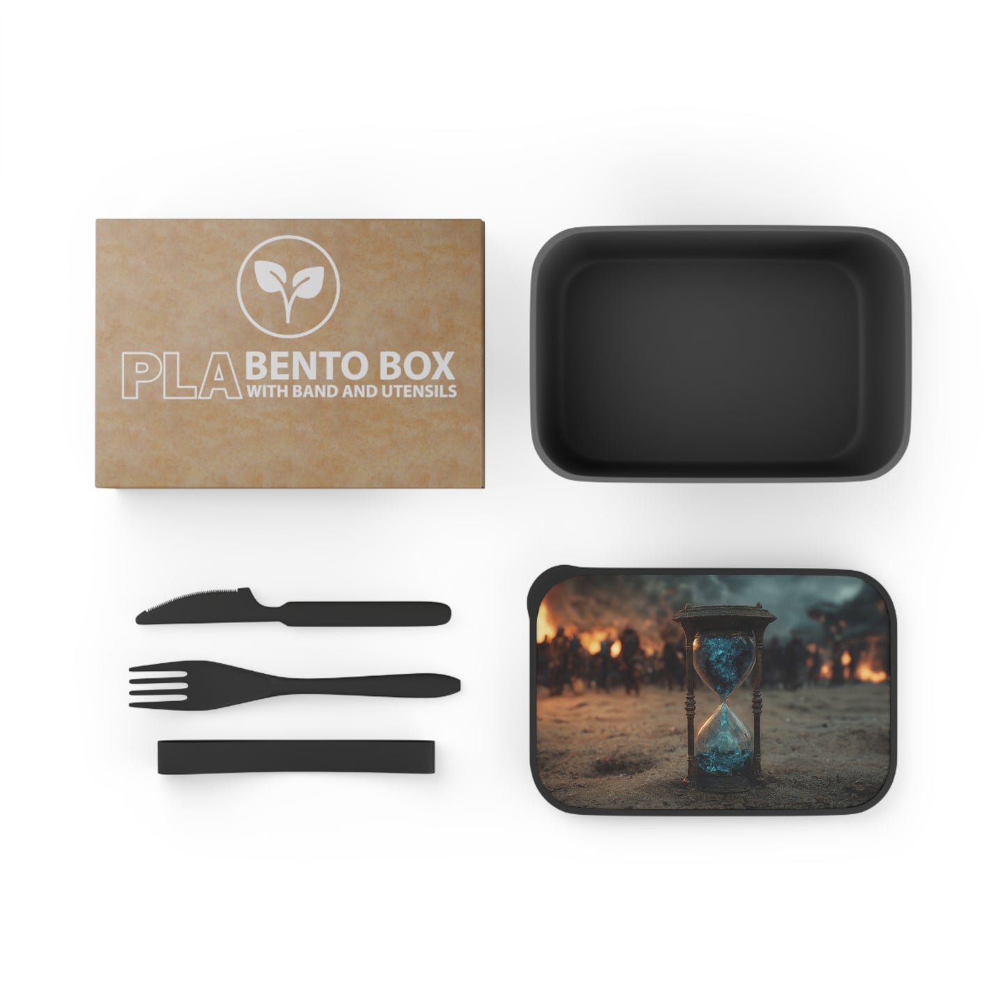 Battlefield Hourglass PLA Bento Box with Band and Utensils – Sands of Final Dawn