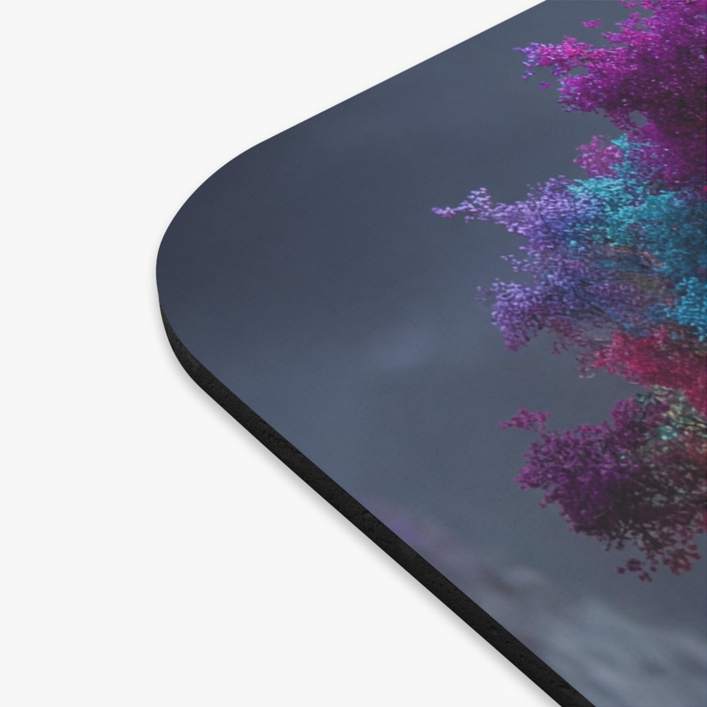 Chromatic Grove Mouse Pad (Rectangle) – Moonlit Tree of Shifting Visions