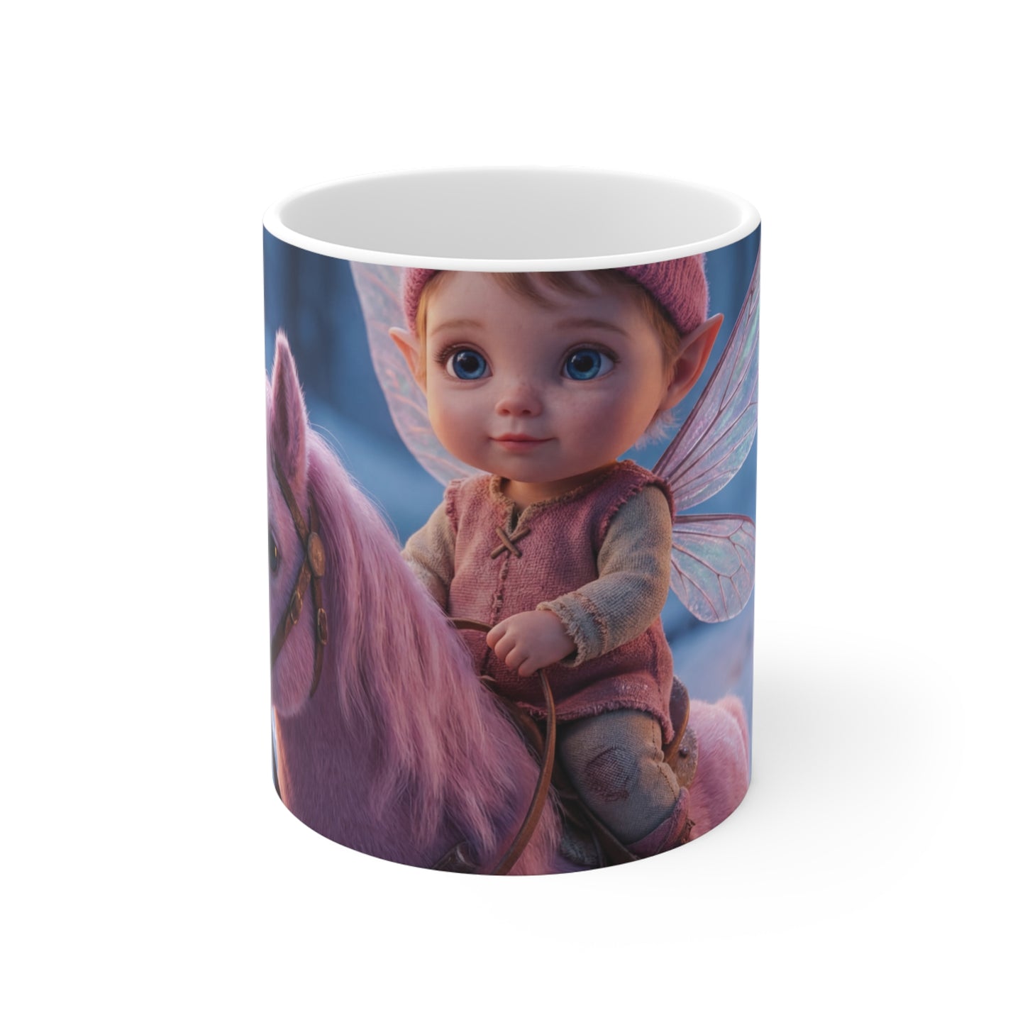 Snow Unicorn Rider Ceramic Mugs (11oz\15oz\20oz) – Winter Faerie’s Quiet Ride