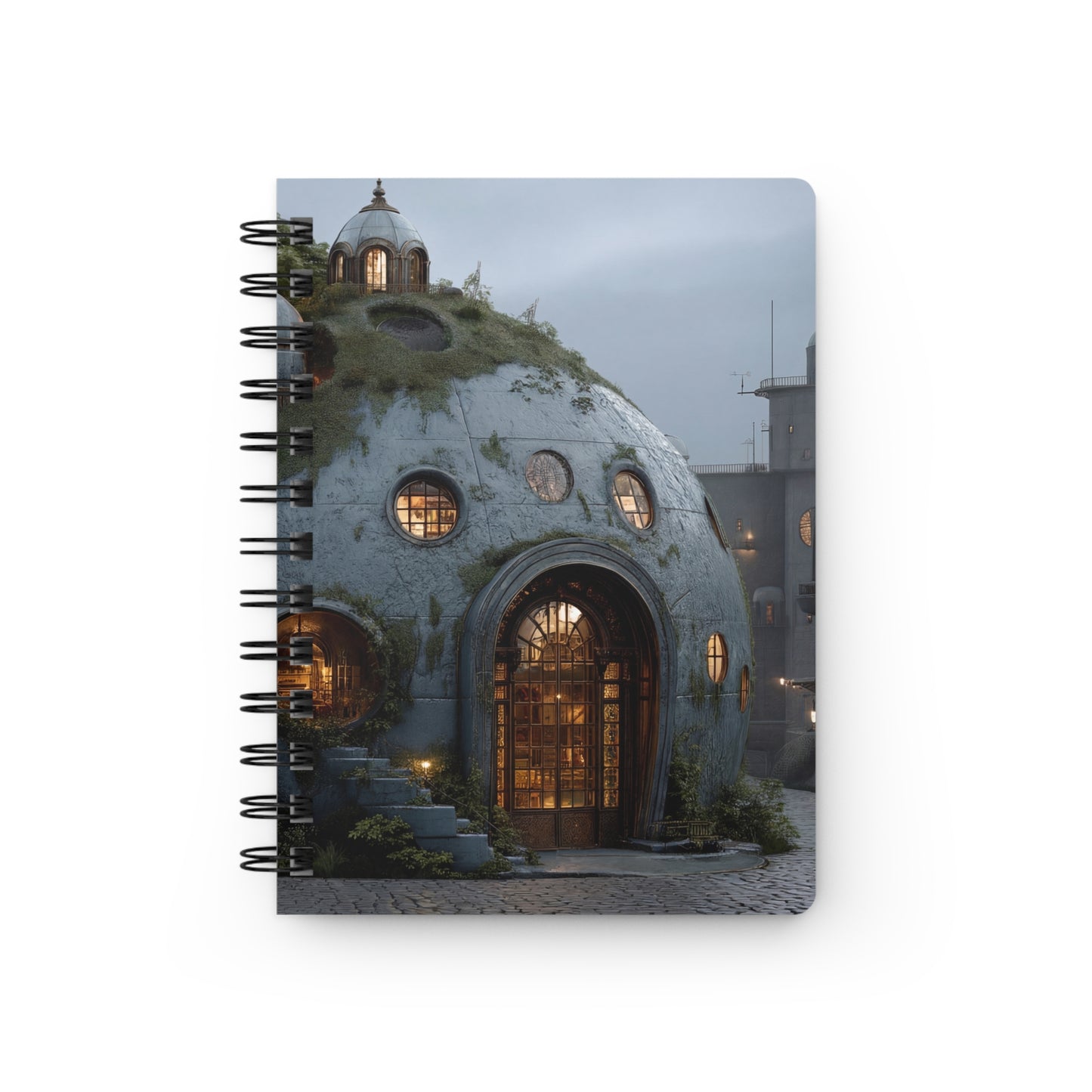 Skyborne Library Spiral Bound Journal – Twilight Haven in Stone and Moss