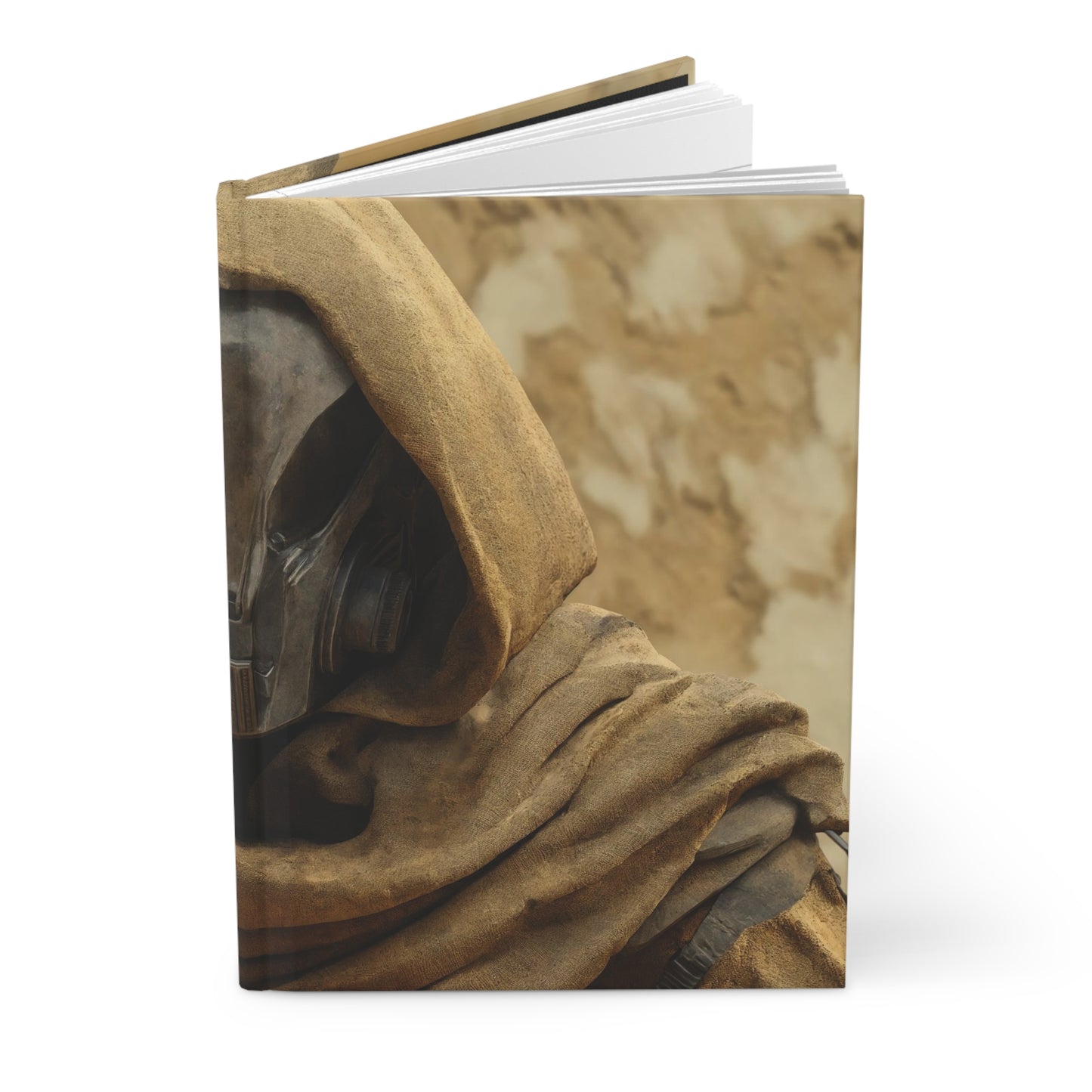 Desert Warrior in Hooded Cloak - Hardcover Journal