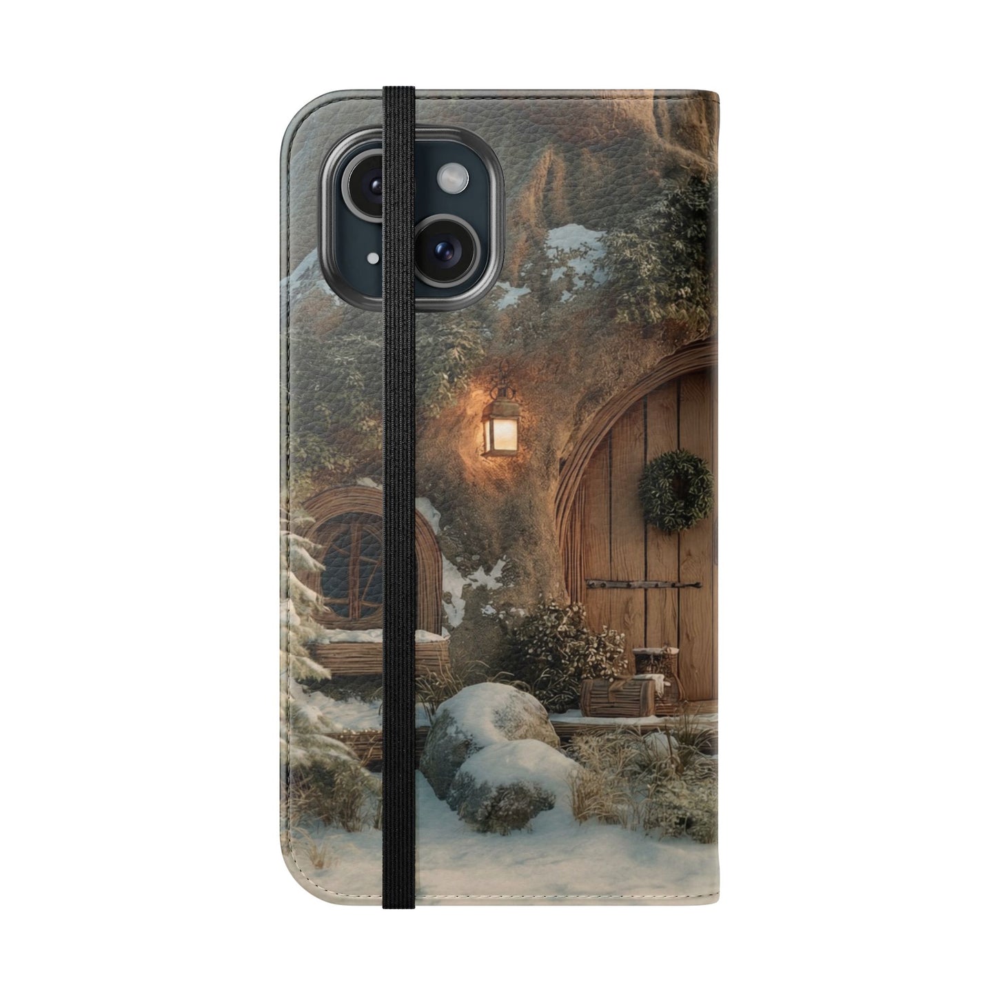 Hobbit Hole Flip Cases – Cozy Winter Doorway Scene