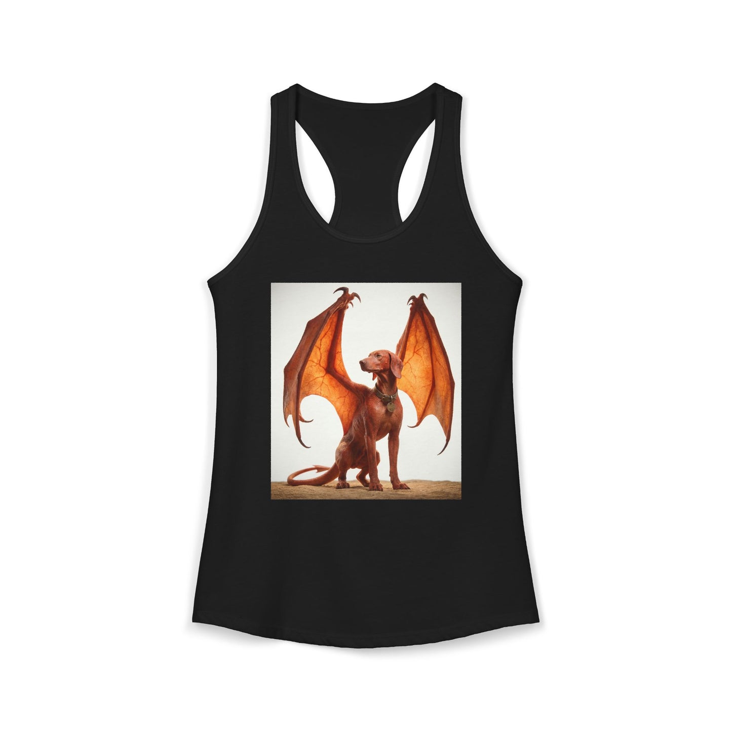 Winged Hound Women's Ideal Racerback Tank – Amber Sentinel on Stone