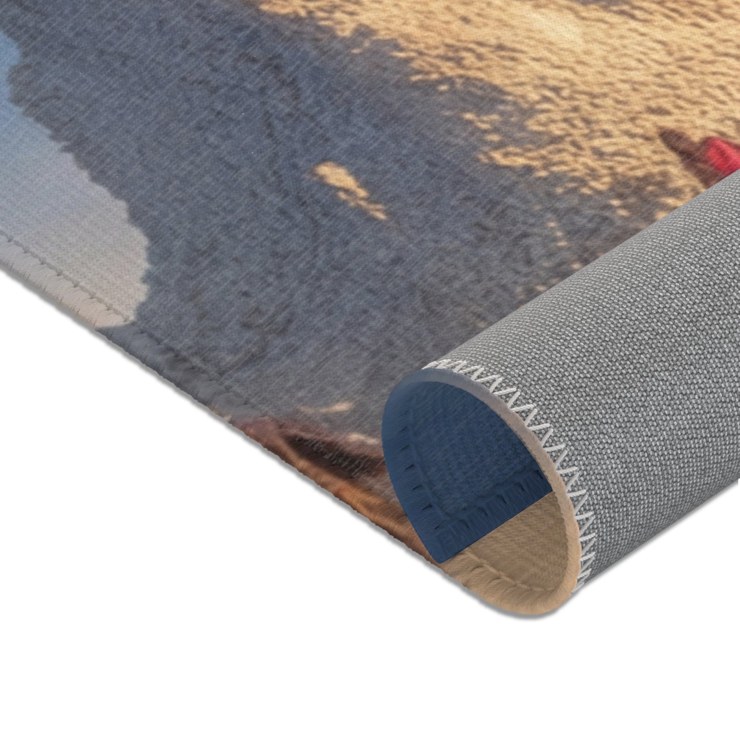 Desert Castle Area Rugs – Sunlit Sandscape Gateway