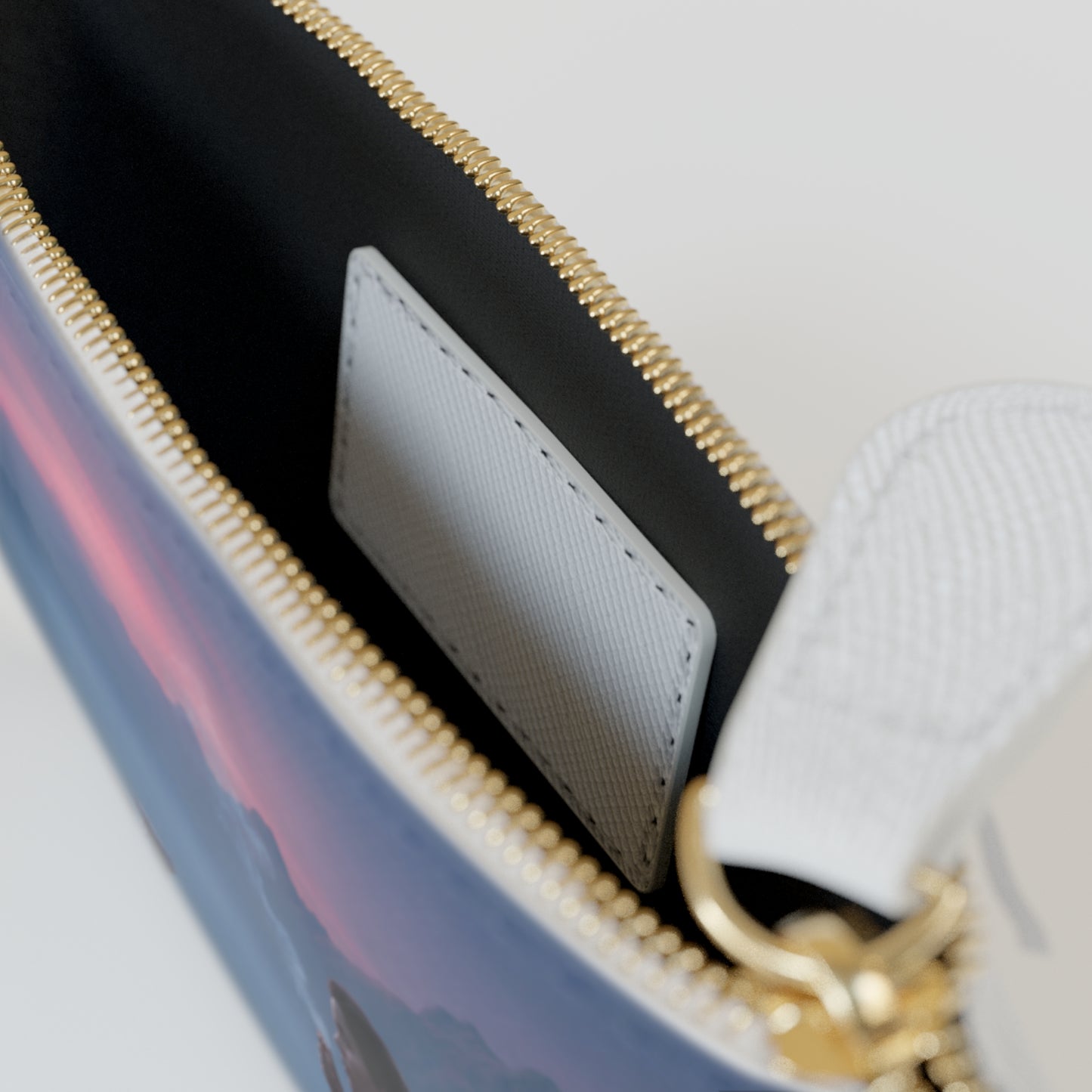 Twilight Sentinel Mini Clutch Bag – Mountain Mist and Dragon Companion