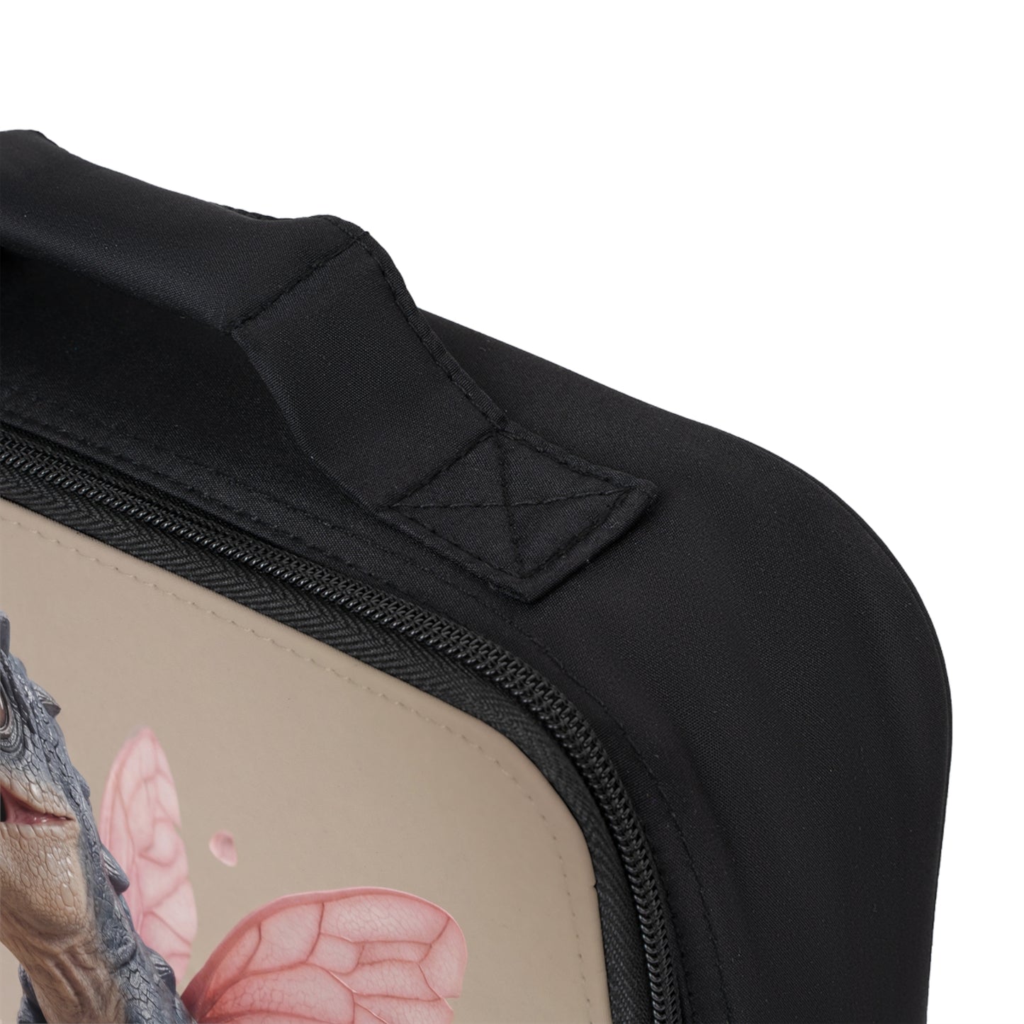 Fairy-Tailed Dinosaur Lunch Bag – Whimsical Pink Petal Adventure
