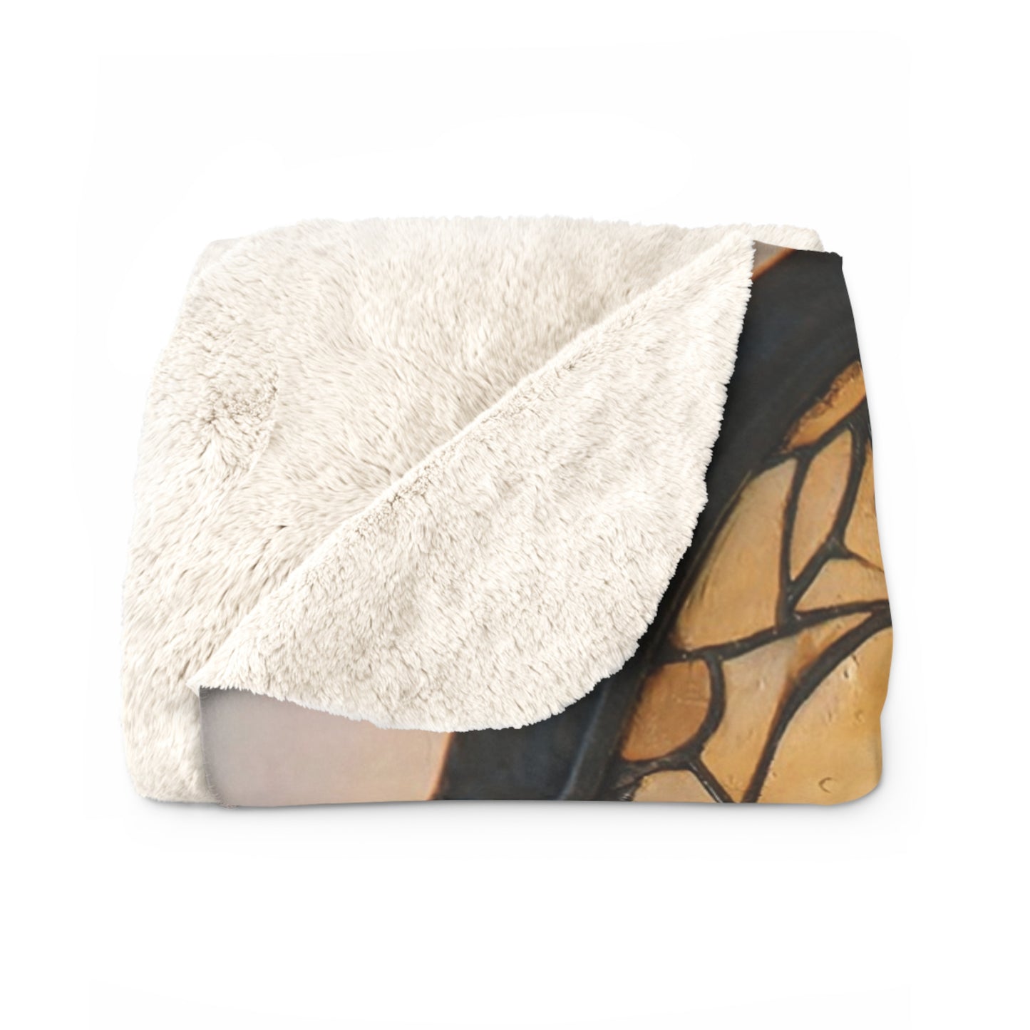 Stained Glass Phoenix Sherpa Fleece Blanket – Embered Talon Dreamscape