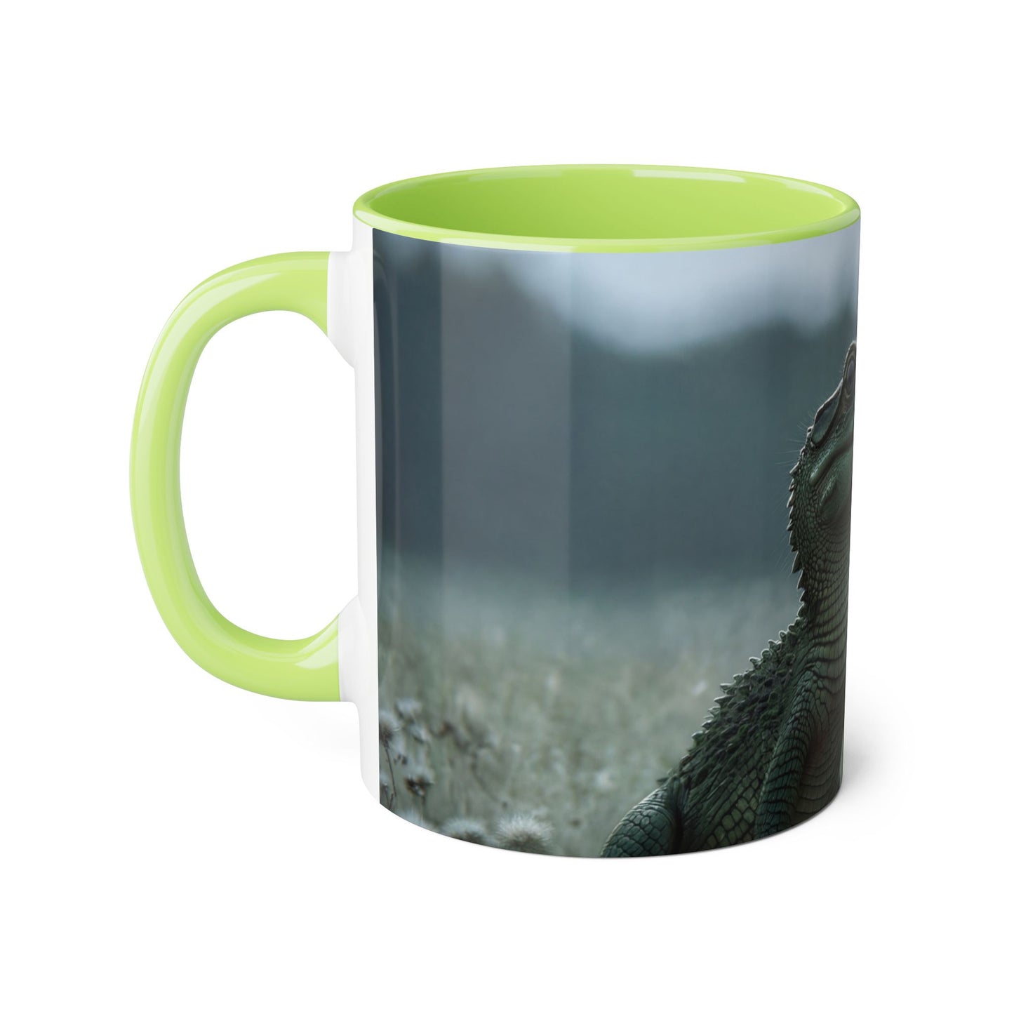Gentle Croc Watching Butterfly – Quiet Meadow Accent Mugs, 11oz
