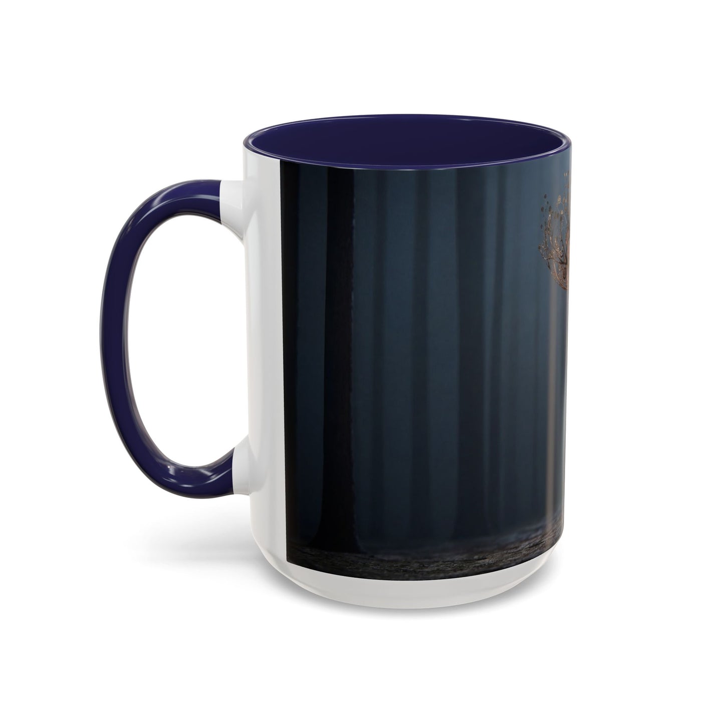 Clockwork Stag Accent Coffee Mug (11, 15oz) – Luminescent Forest Mechanism