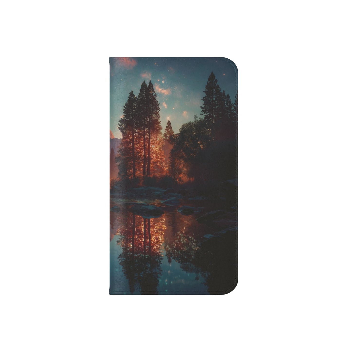 Starlit Valley Flip Cases – Twilight River and Half Dome Reflections