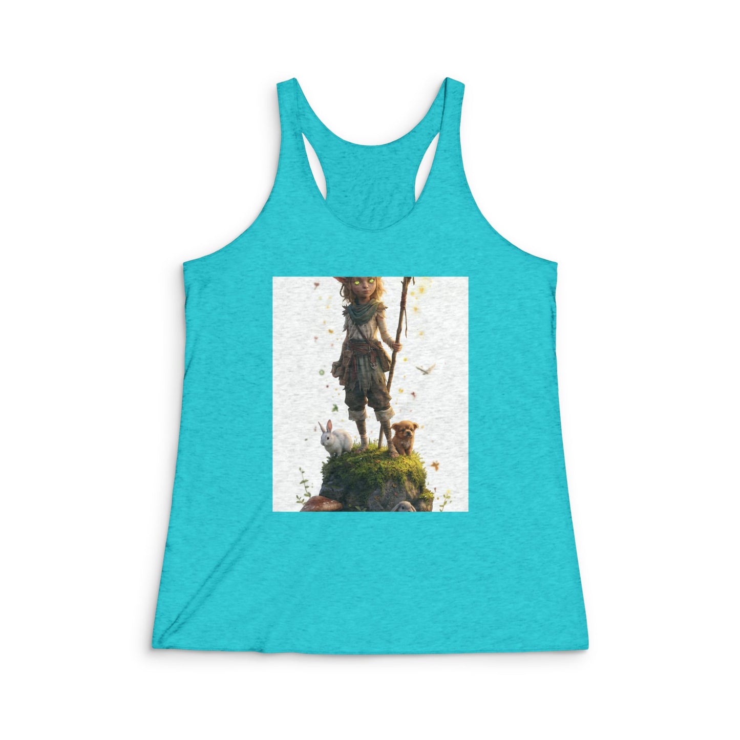 Mossy Rock Guardian with Deer Horns – Ethereal Forest Companion Tank
