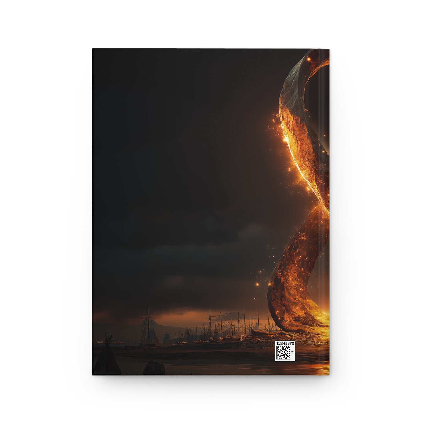 Infinite Gate Hardcover Journal Matte – Glowing Celestial Portal at Dusk