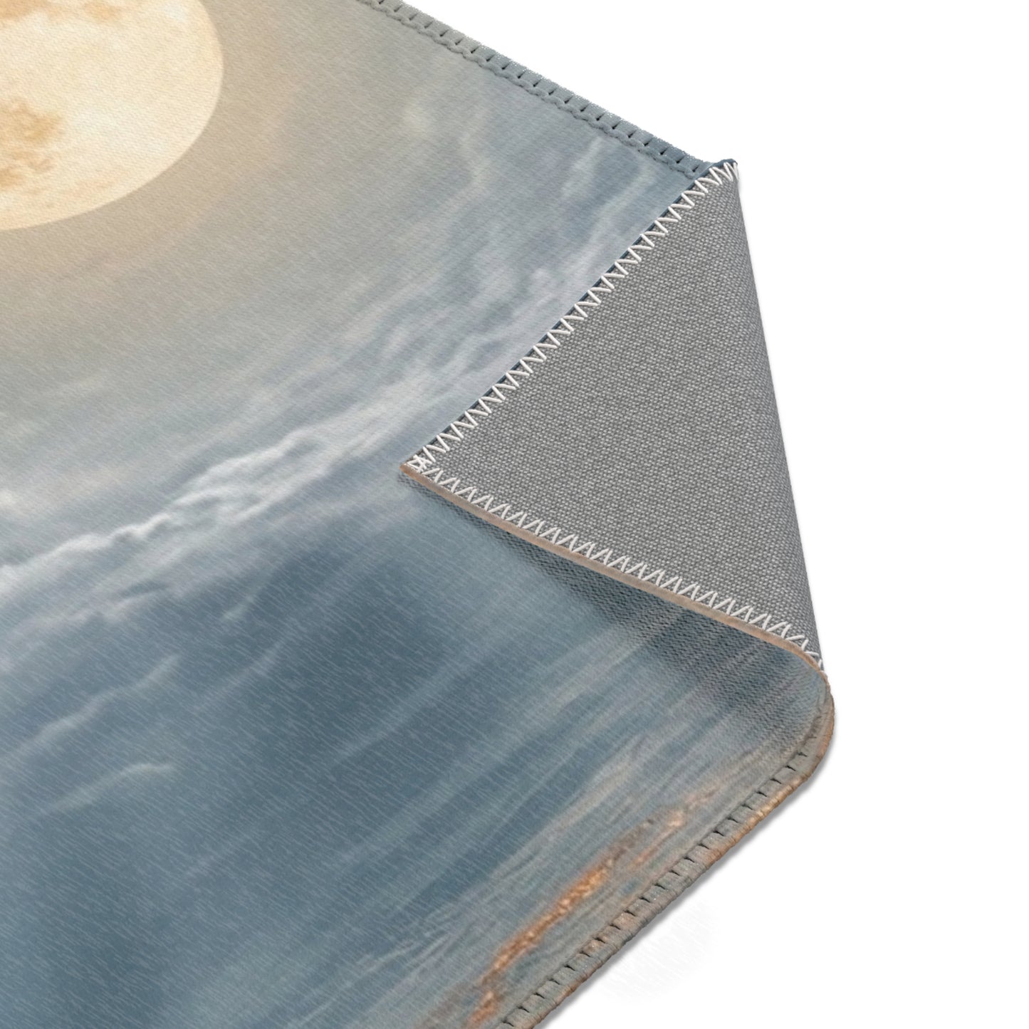 Midnight Sleigh Ride Area Rug – Frostbound City Beneath the Full Moon