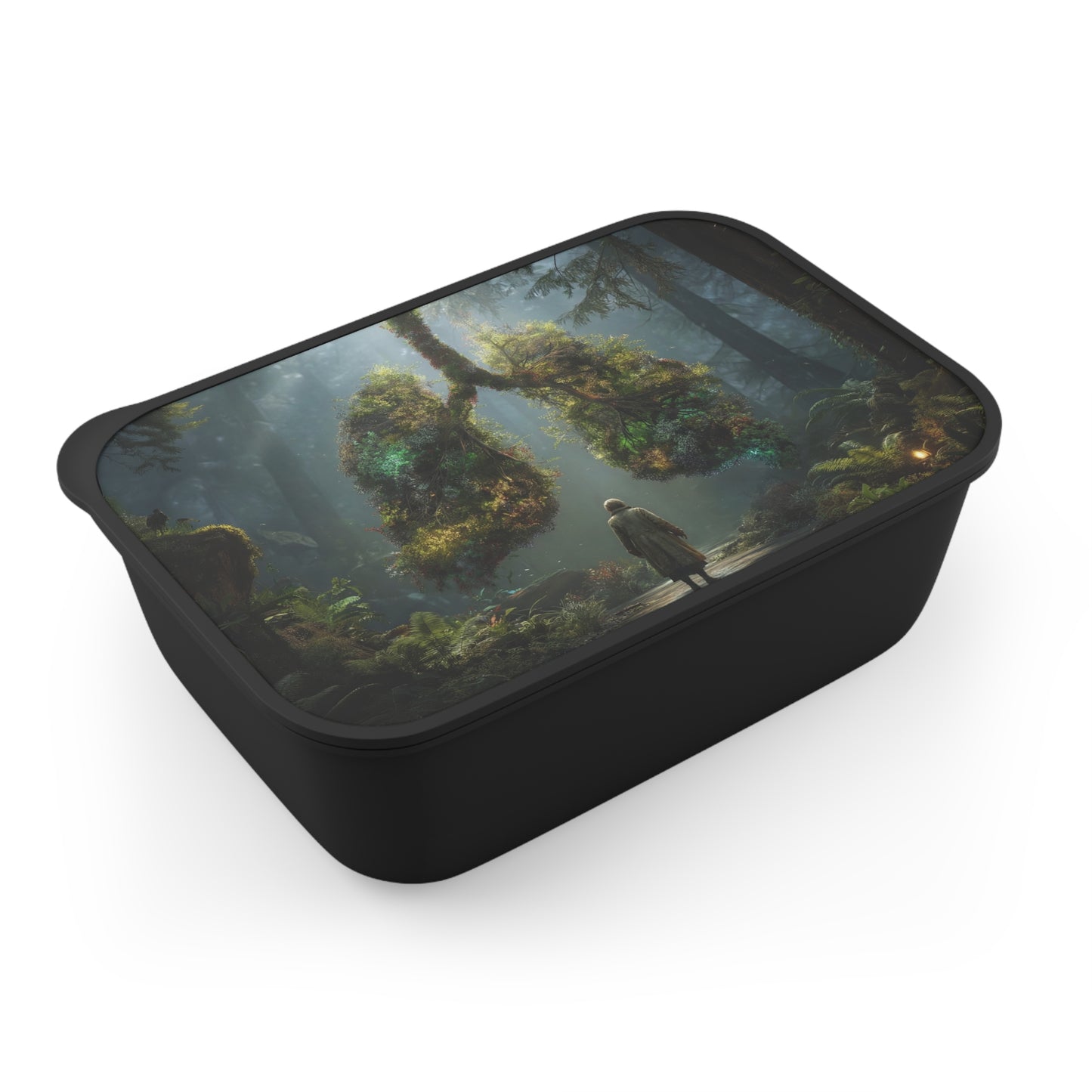 Lungs of the Forest PLA Bento Box with Band and Utensils – Breath of Ancient Canopy