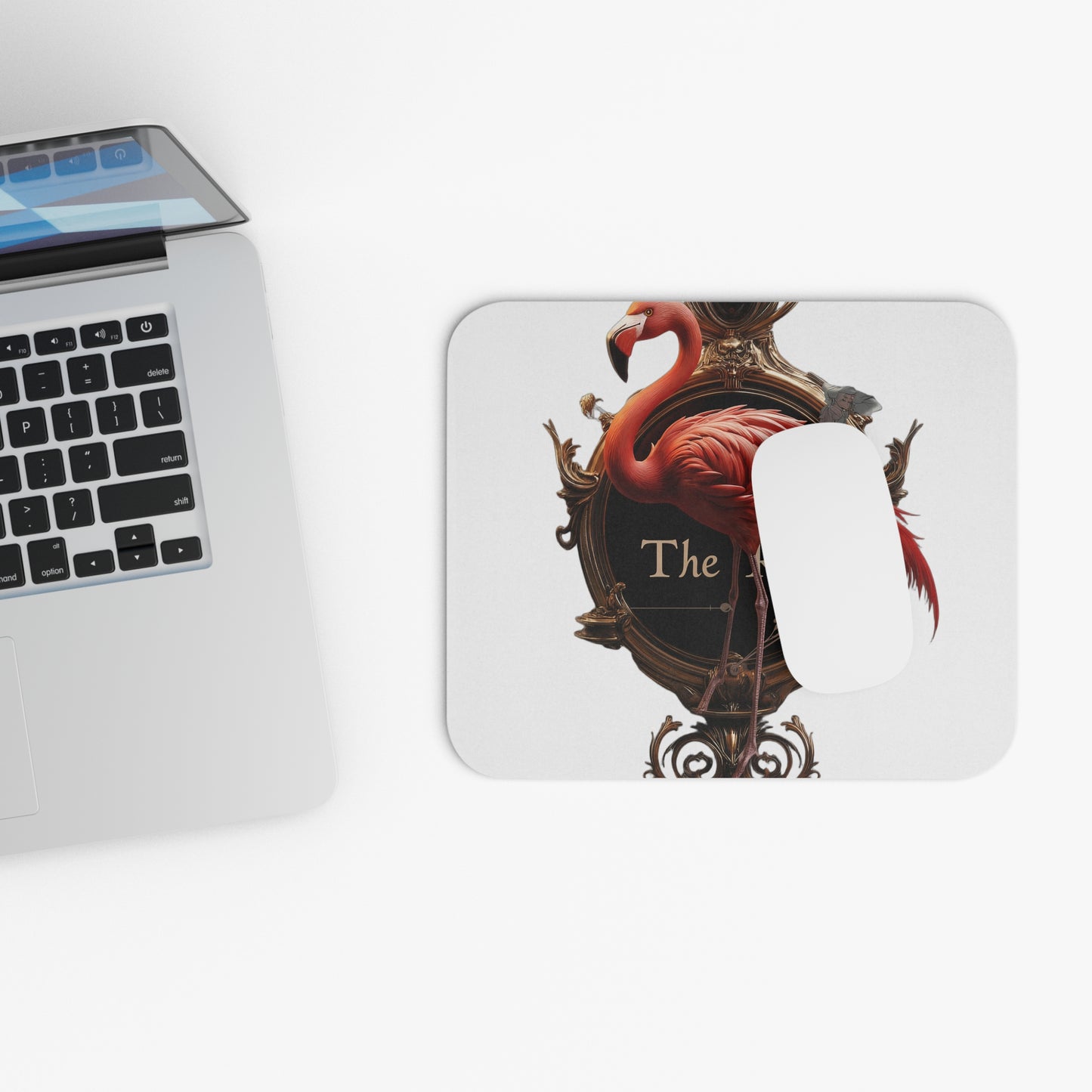 The Ritz Flamingo Mouse Pad (Rectangle) – Opulent Gilded Signage Art