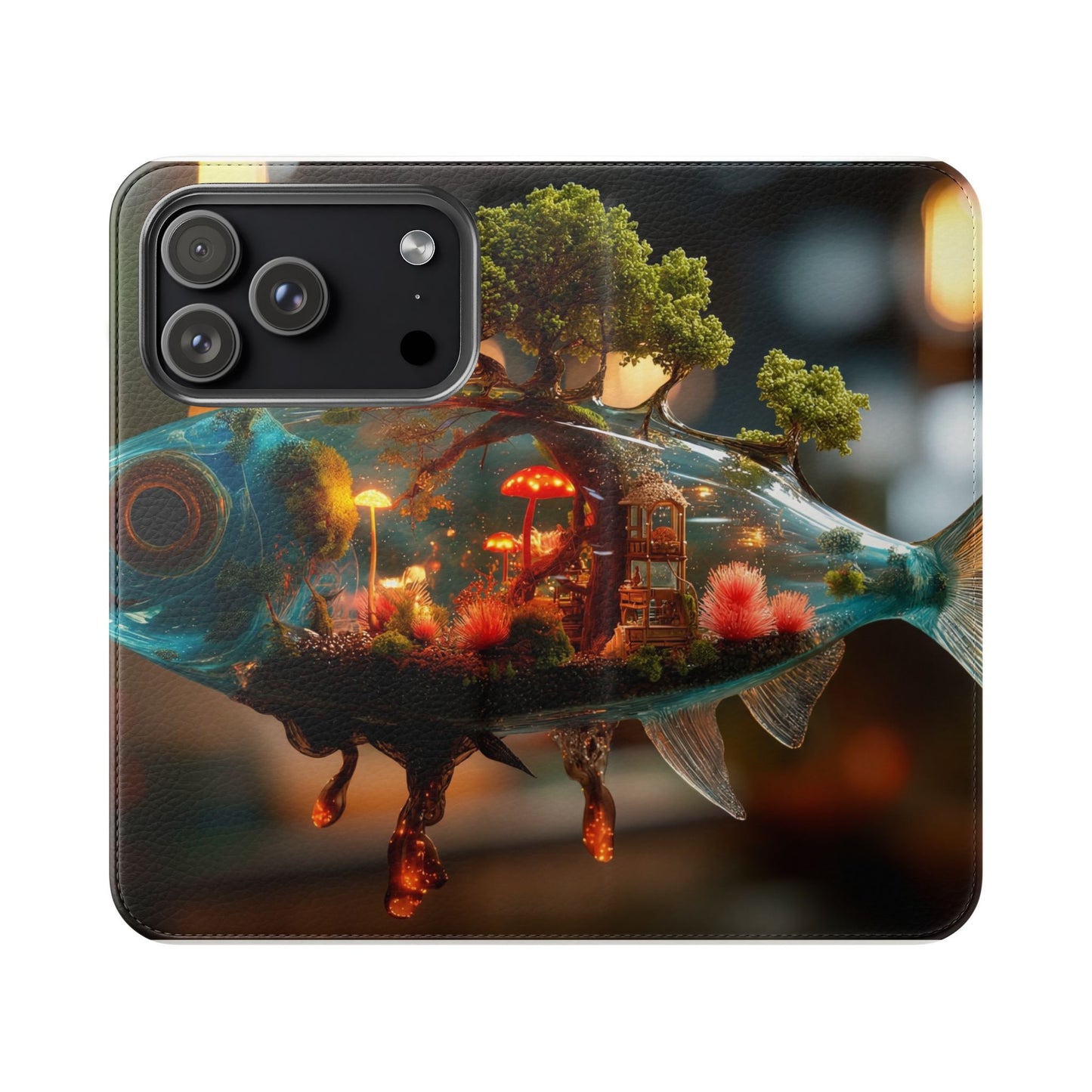 Forest Fish Flip Case – Liquid Glowwood Dreamscape