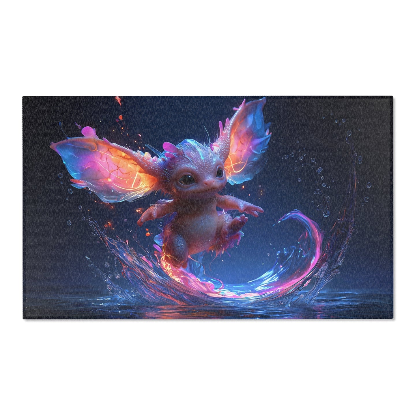 Neon Dragonling Area Rugs – Liquid Light Playtime