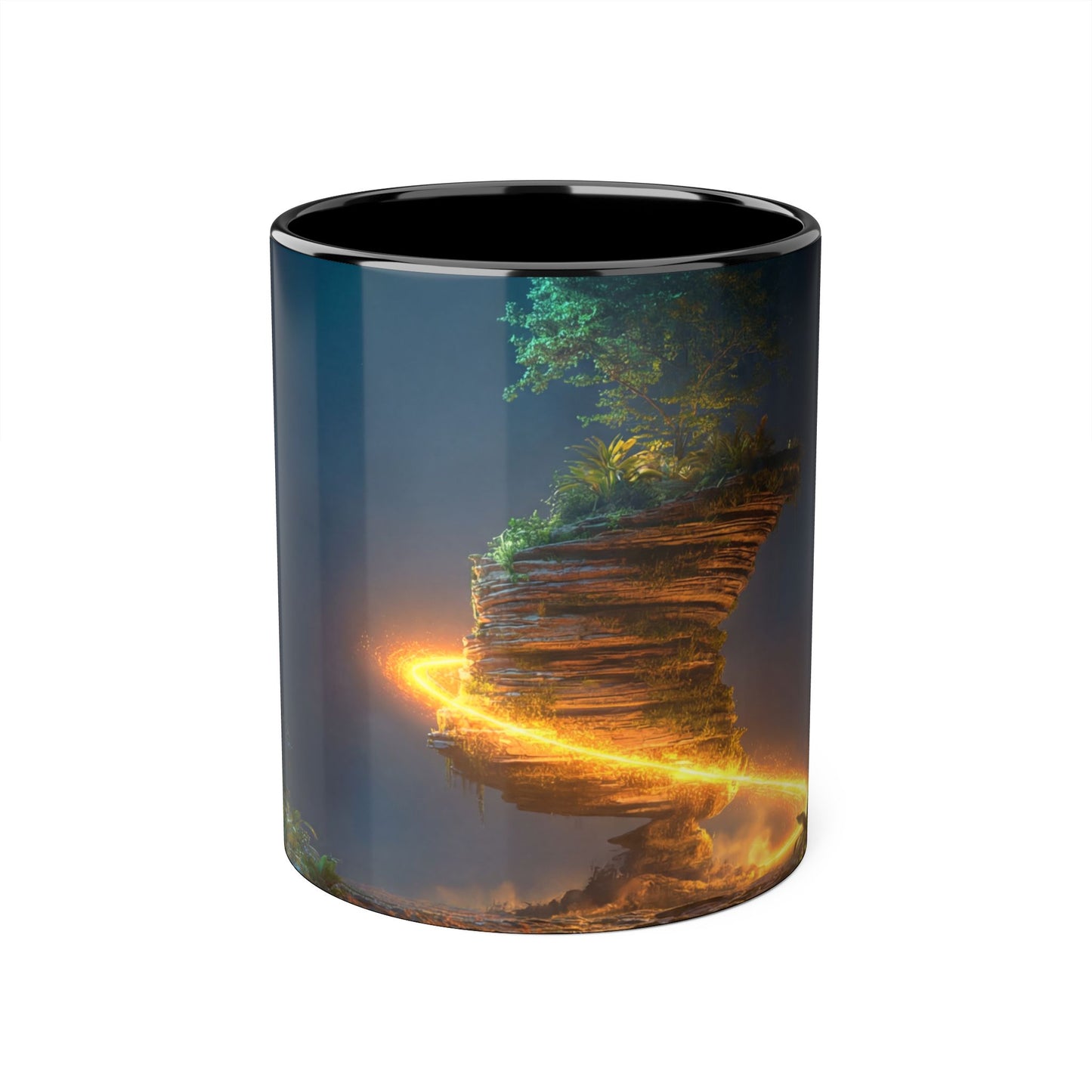 Floating Island Tree Accent Mugs, 11oz – Luminous Twilight Sanctuary