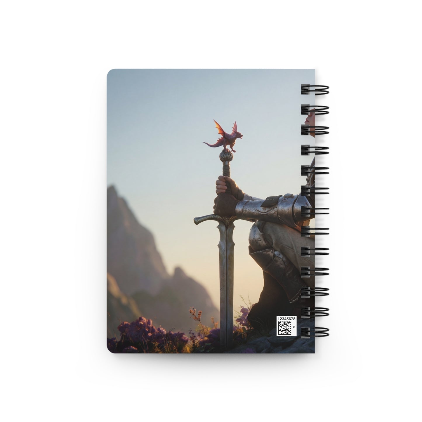 Dragon Rider Sentinel Spiral Bound Journal – Sunset Peak Guardian