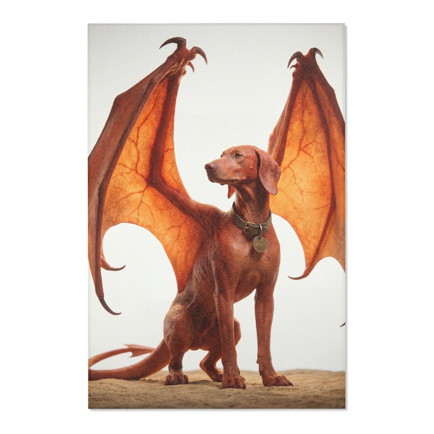 Winged Hound Area Rug – Amber Glow Guardian