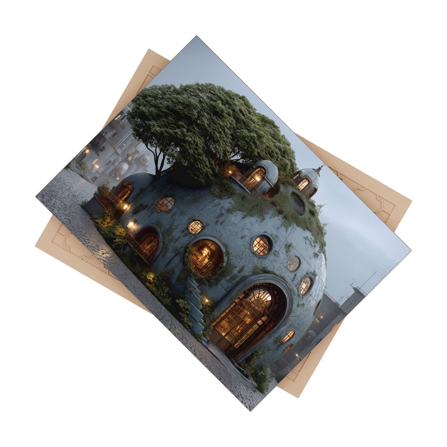 Treehouse Dome Ceramic Photo Tile – Whispers of a Living Skyhouse