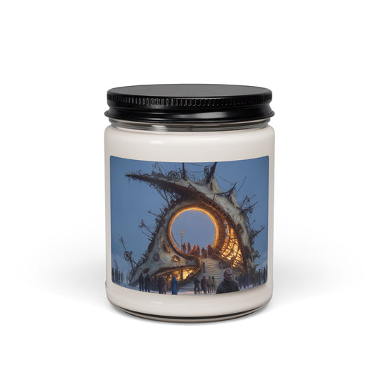 Fractal Gateway Scented Soy Candle, 9oz – Warm Light Through Forgotten Ruins
