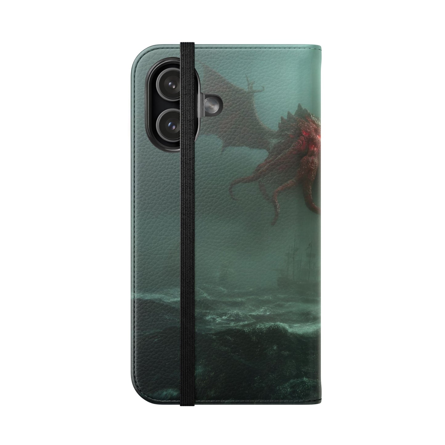 Leviathan Dragon Flip Cases – Crimson Sentinel at Sea