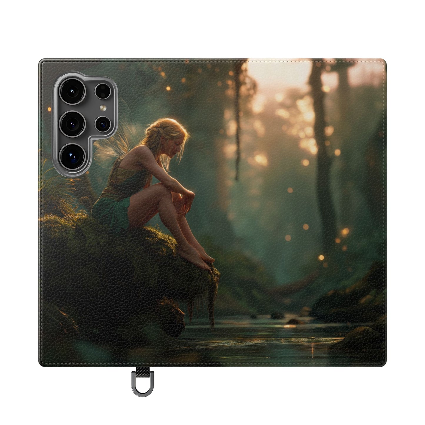 Mossy Bank Fairy Flip Cases – Golden Hour Sentinel Portrait
